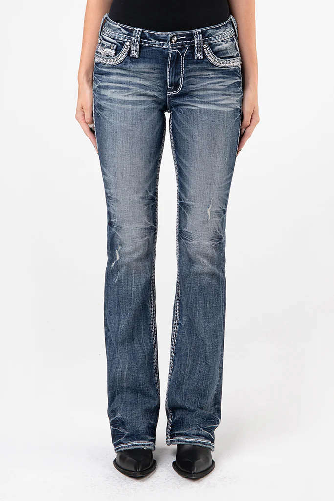 Keziah Bootcut Jeans Medium Wash - Image 8