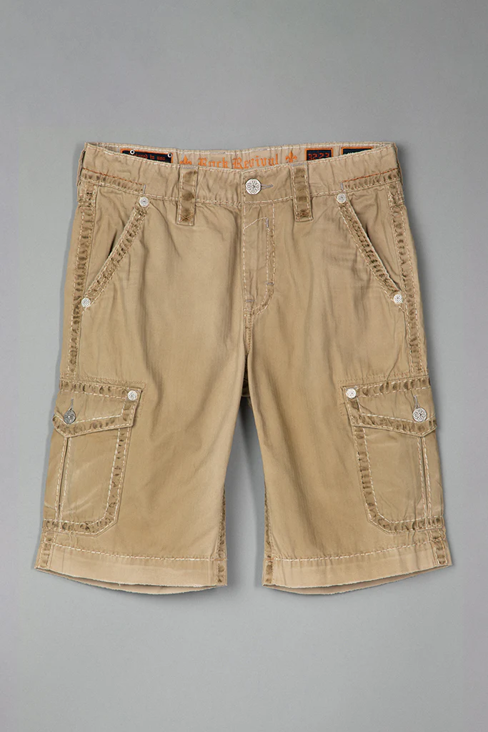 Khaki Cargo Shorts - Image 7