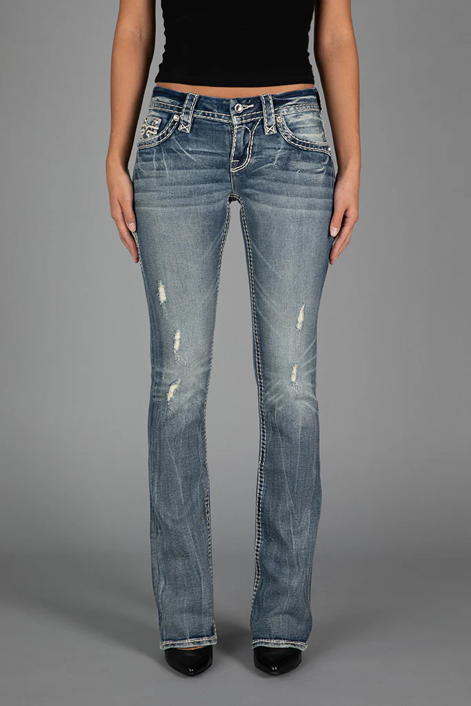 Lesia Low-Rise Bootcut Jeans - Image 5