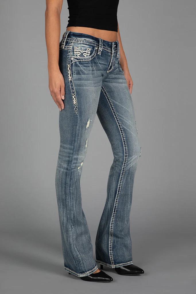Lesia Low-Rise Bootcut Jeans - Image 6