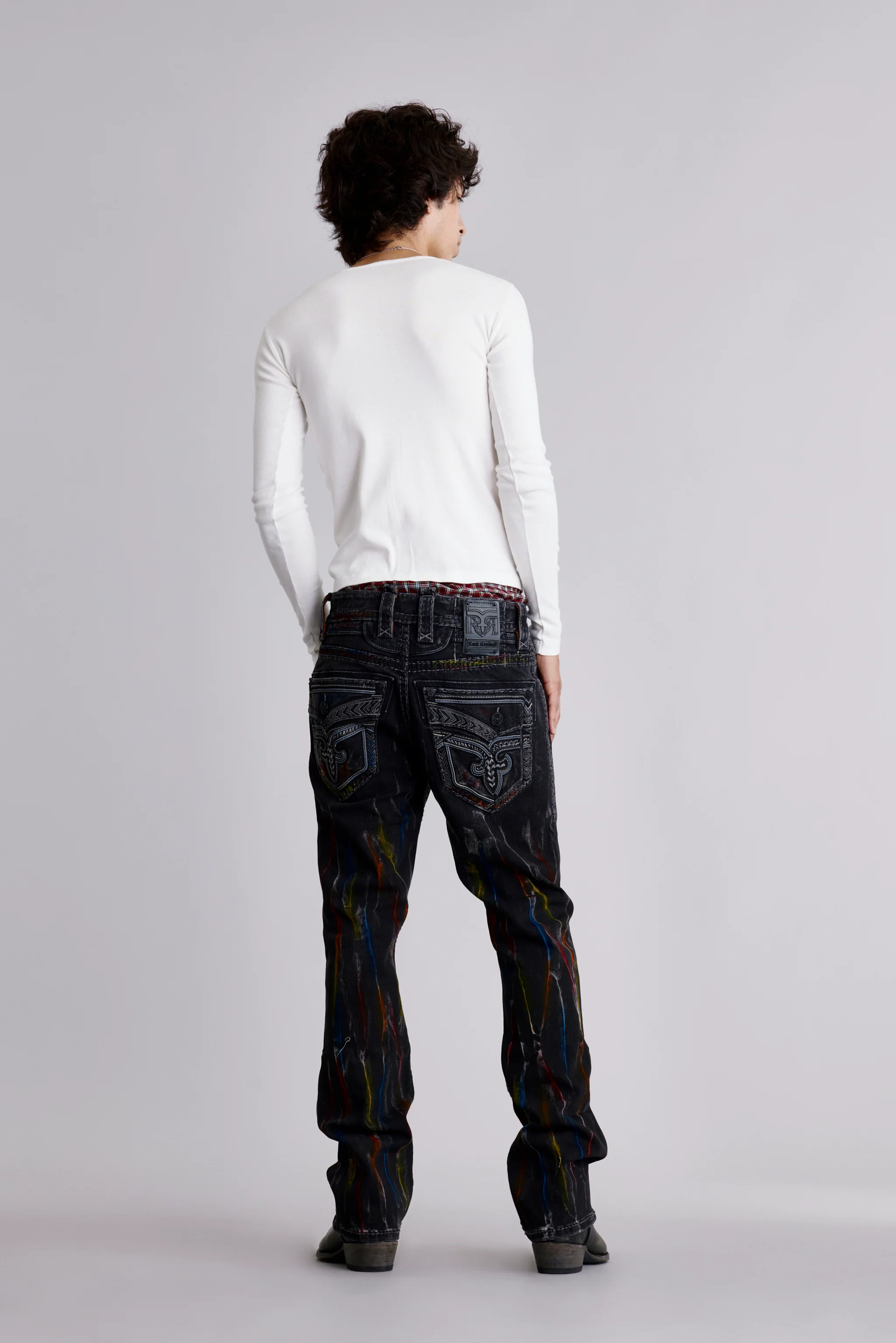Lunar Rock Bootcut Jeans Black Wash - Image 3
