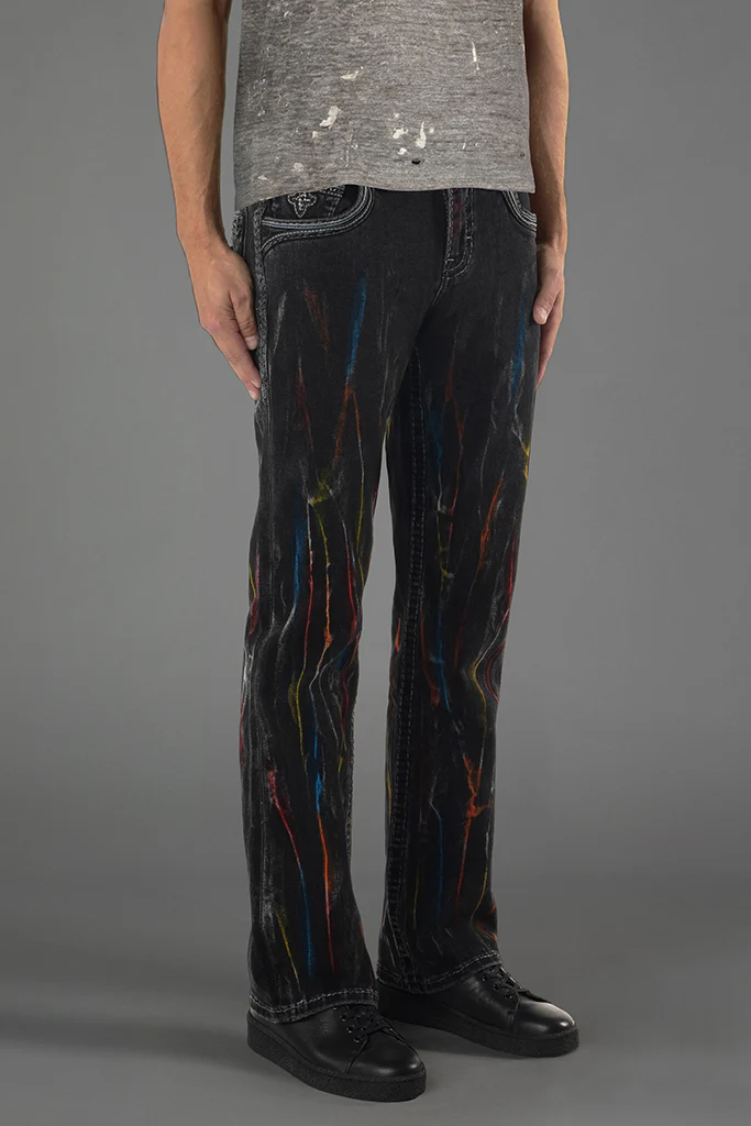 Lunar Rock Bootcut Jeans Black Wash - Image 5