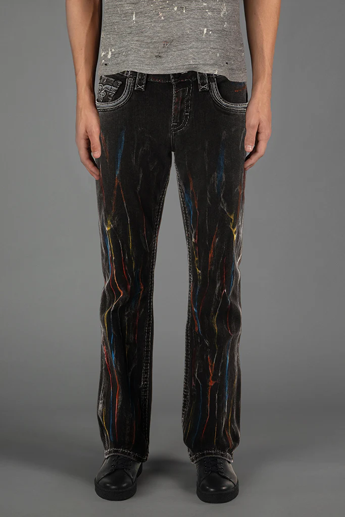 Lunar Rock Bootcut Jeans Black Wash - Image 6