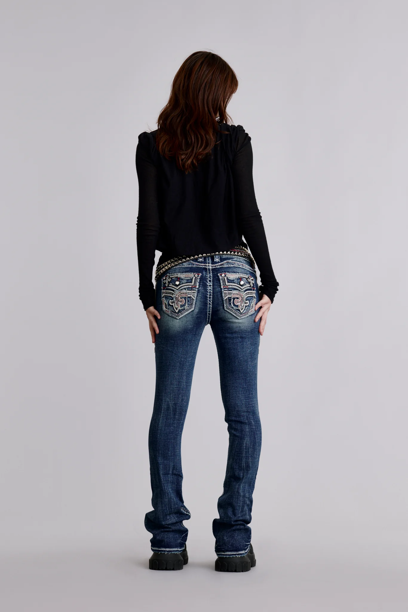 Magdalen Bootcut Jeans in Dark Blue - Image 2