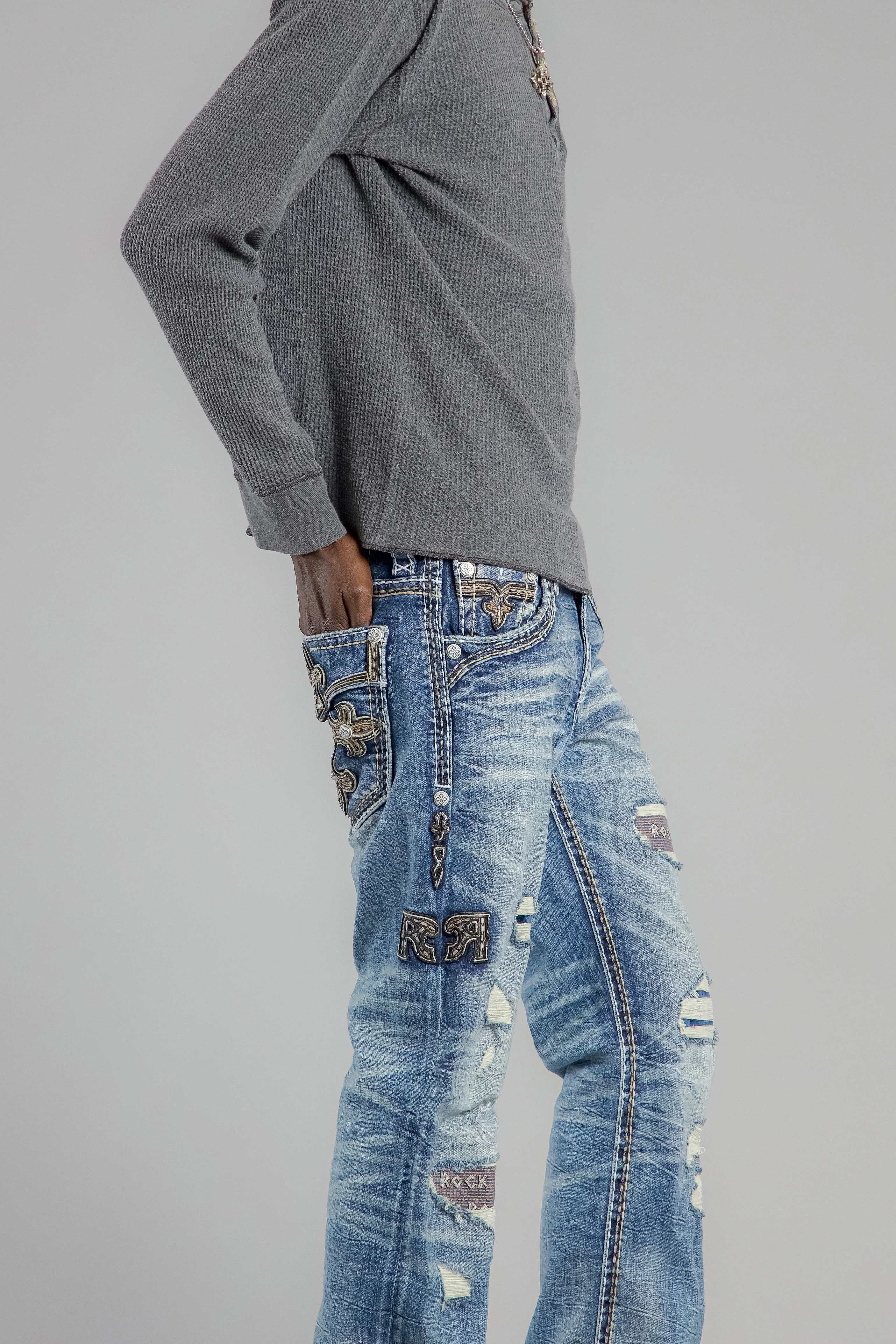 Mason Bootcut Jeans in Medium Blue - GR Collection - Image 5