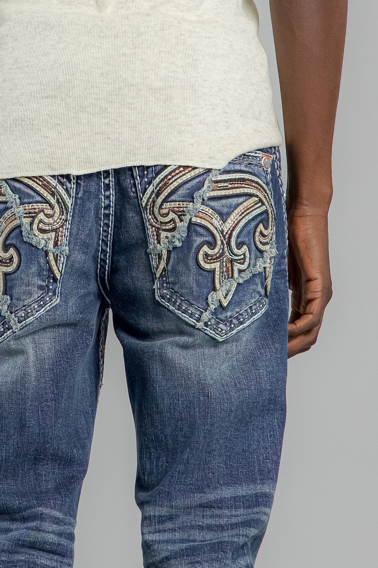 Miguel Straight Jeans in Medium Blue - Image 2