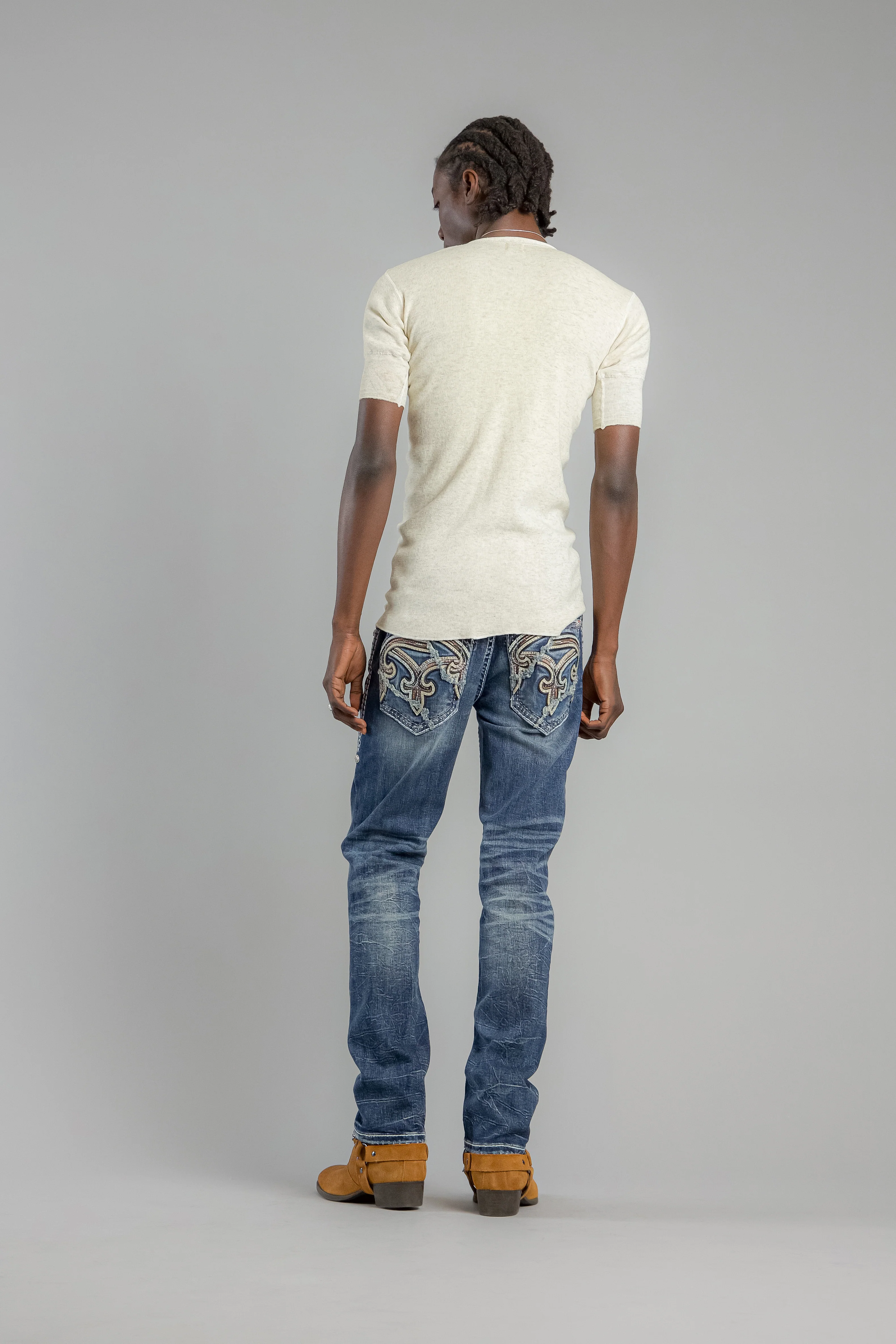 Miguel Straight Jeans in Medium Blue - Image 3