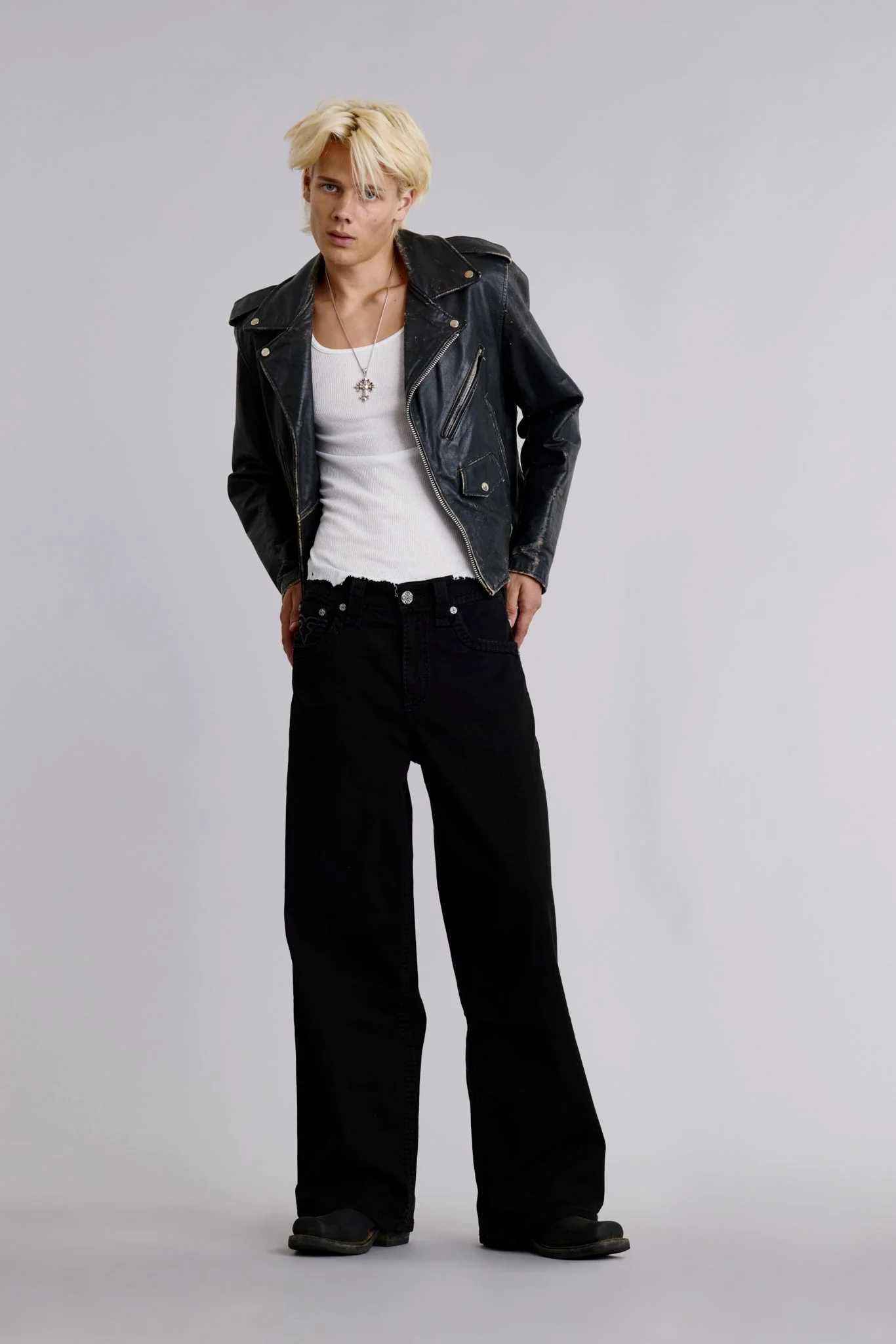 Newton Baggy 3 Jeans in Black Midnight - Image 3