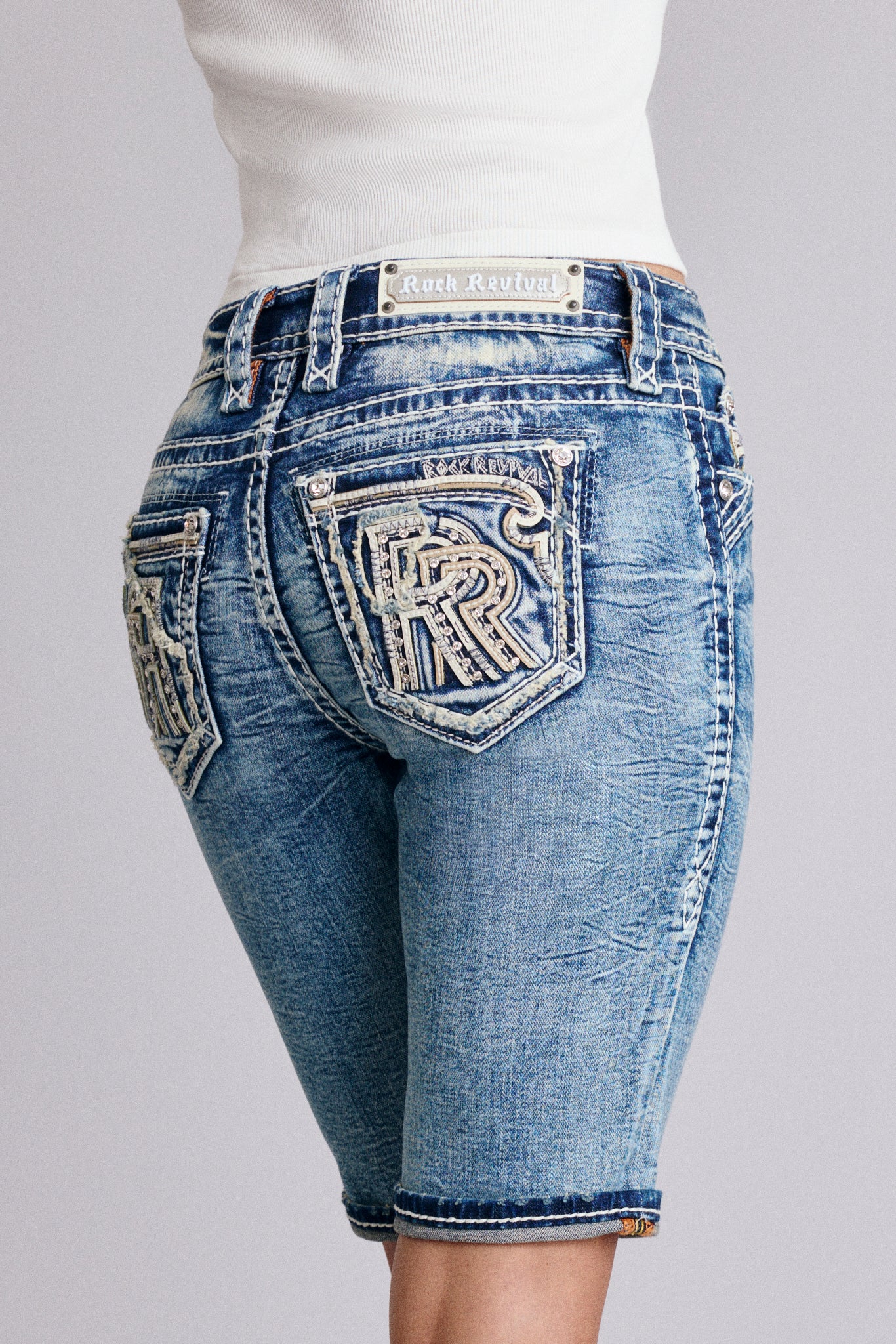 Pearlie Bermuda Shorts in Blue - Image 4