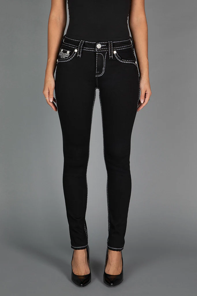 Raanan Skinny Jeans in Black - Image 8