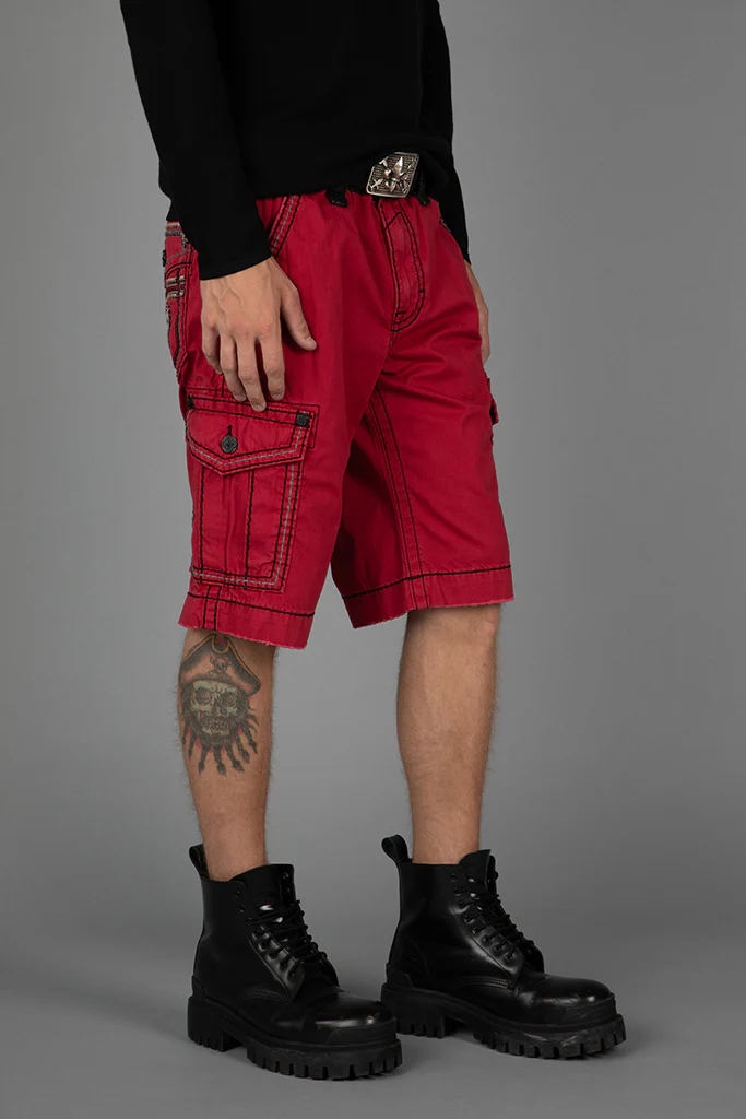 Red Cargo Shorts - Image 3