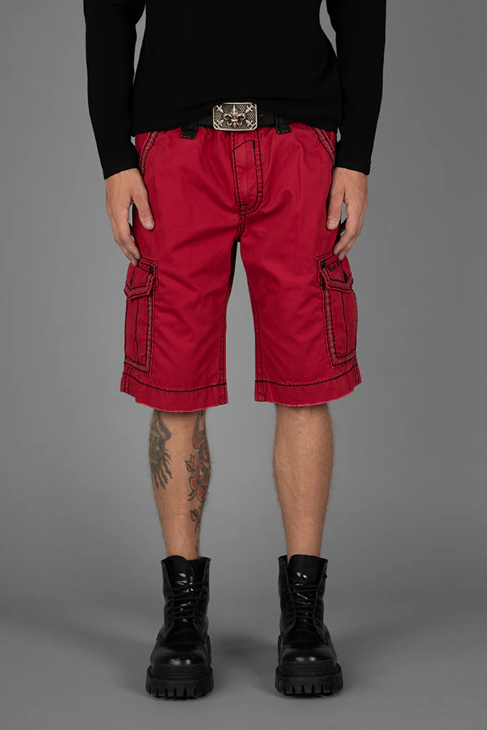 Red Cargo Shorts - Image 4