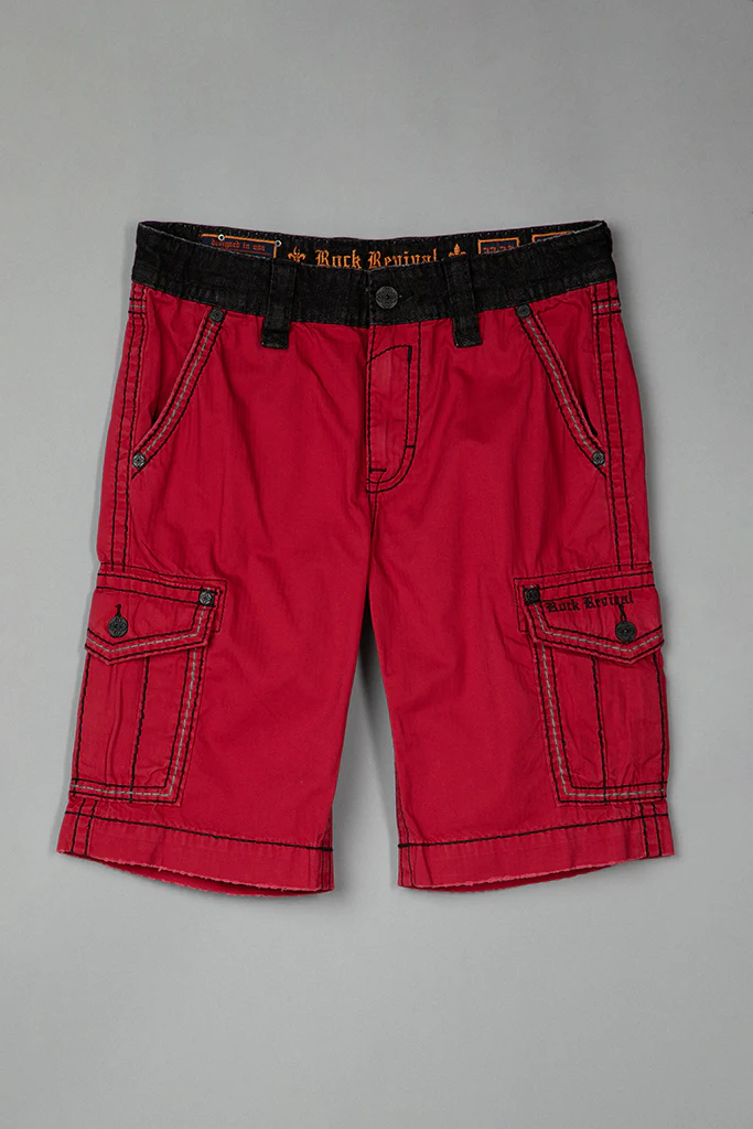 Red Cargo Shorts - Image 6