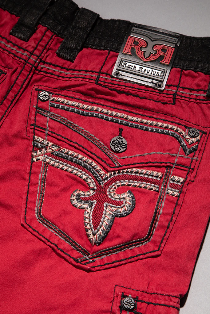Red Cargo Shorts - Image 7