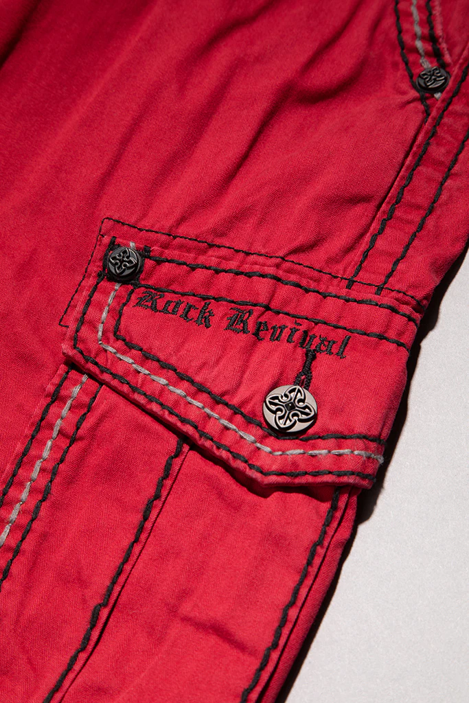 Red Cargo Shorts - Image 8