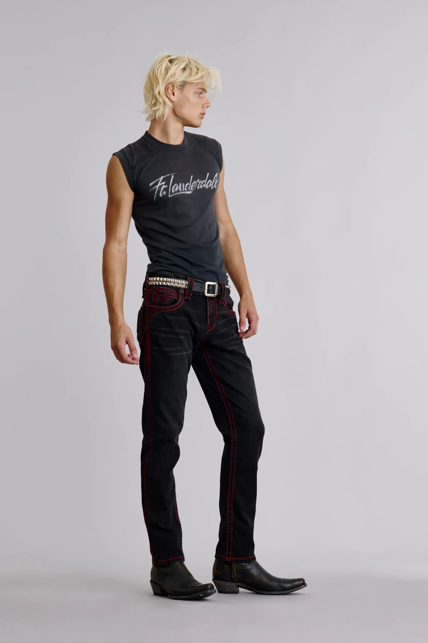Richie Alt Straight Jeans in Black - Image 6