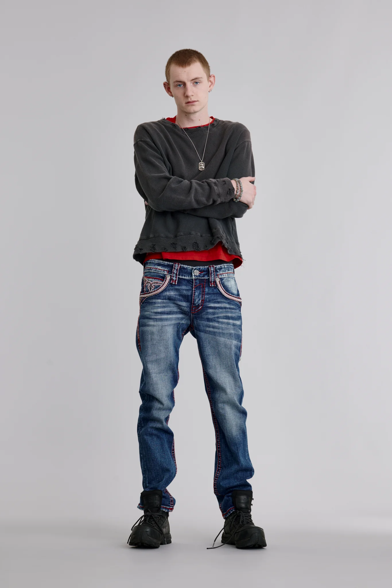 Richie Straight Jeans in Medium Wash
