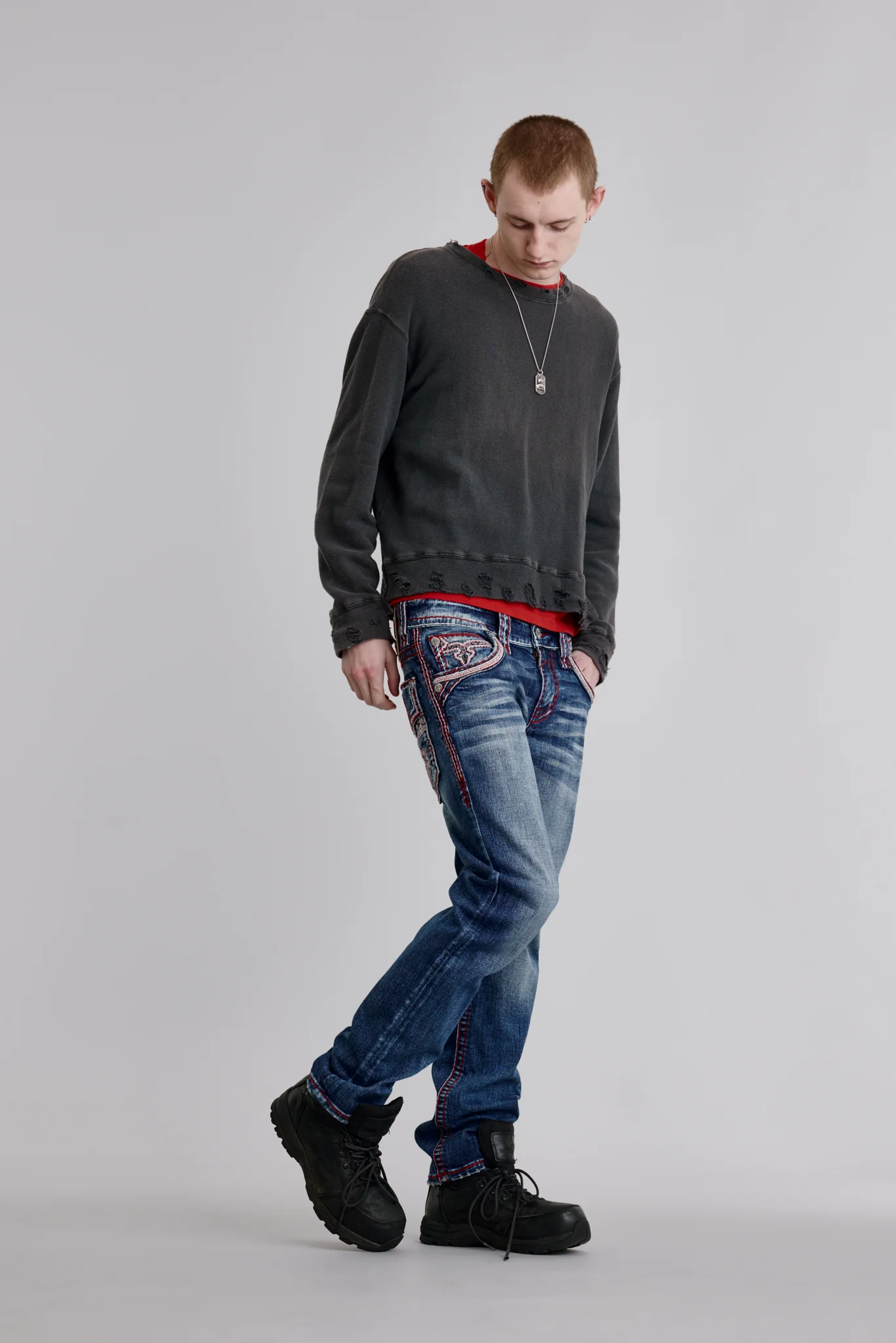Richie Straight Jeans in Medium Wash - Image 6