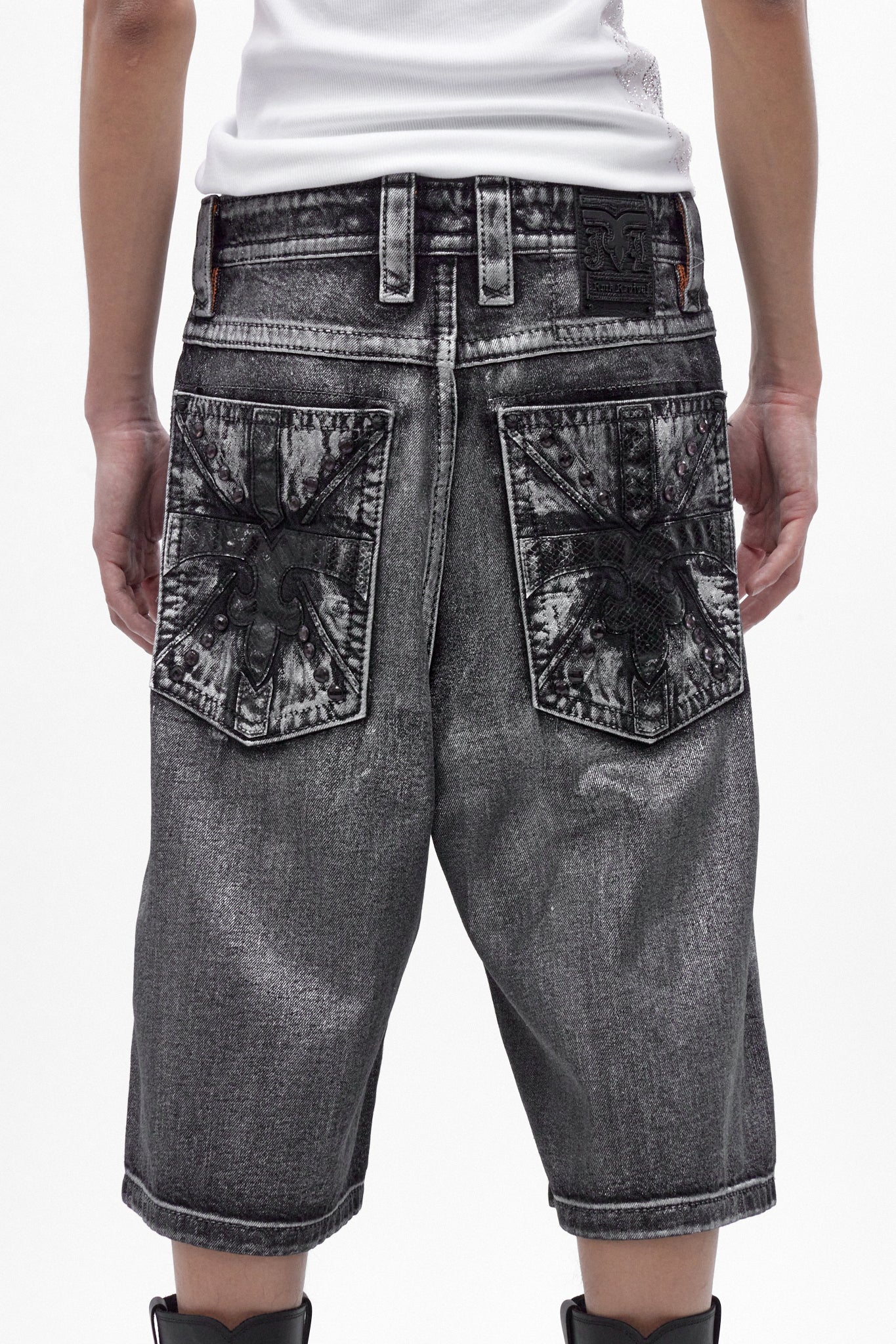 Rock Revival by Jaded London Silver Dust Shorts (M) - Image 2