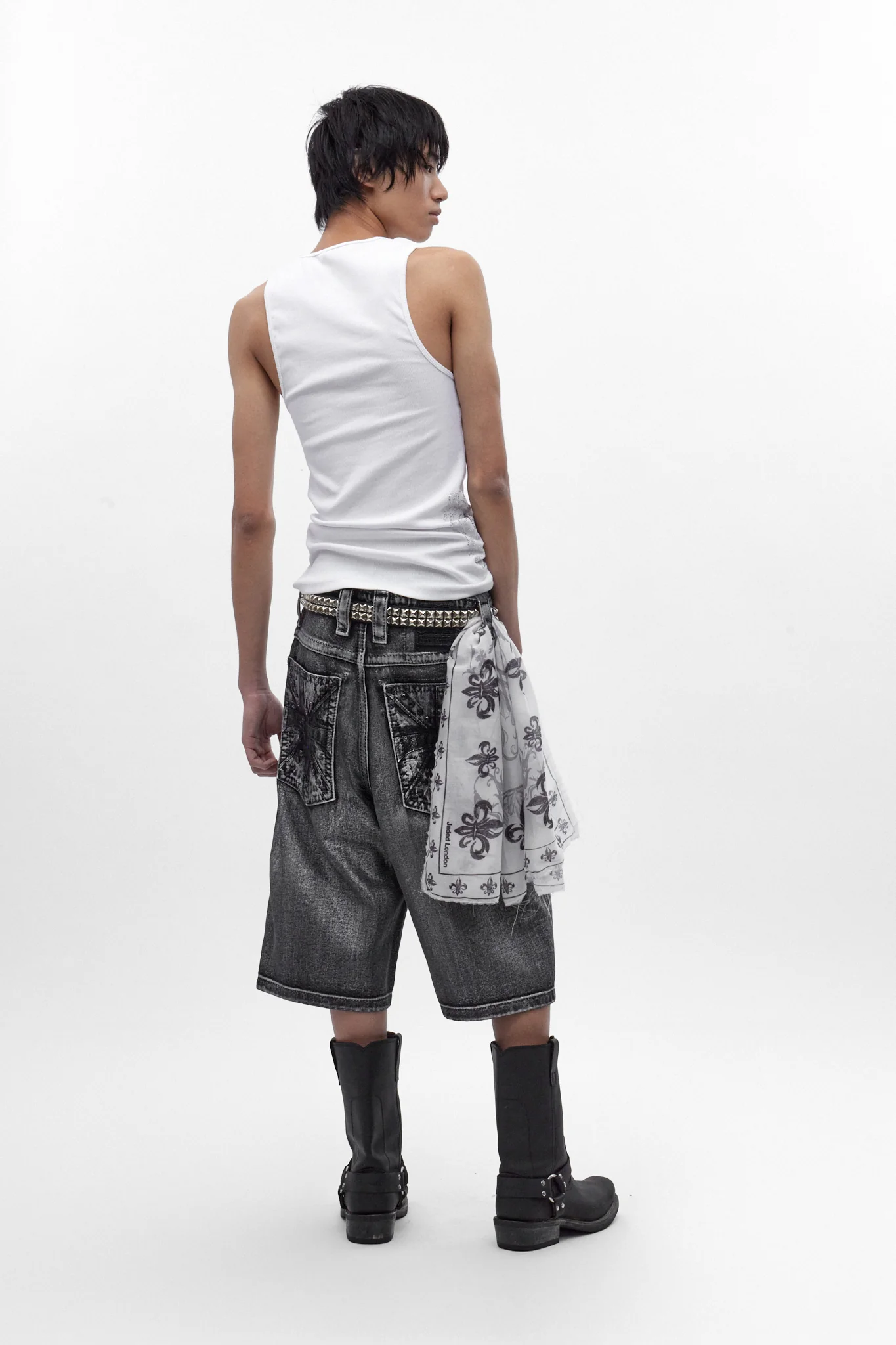 Rock Revival by Jaded London Silver Dust Shorts (M) - Image 4