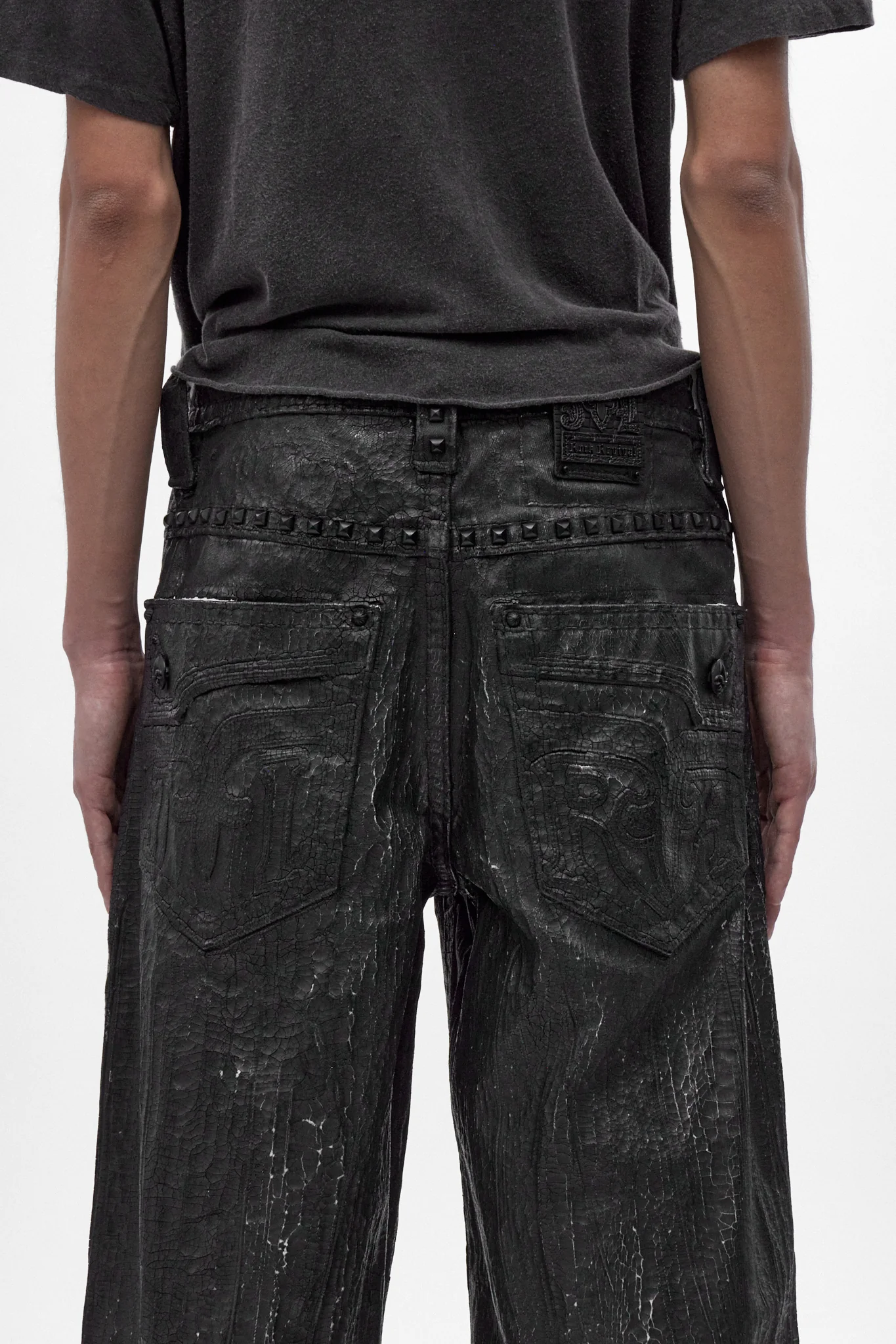 Colossus jeans, By Jaded London in Black Coating (M)