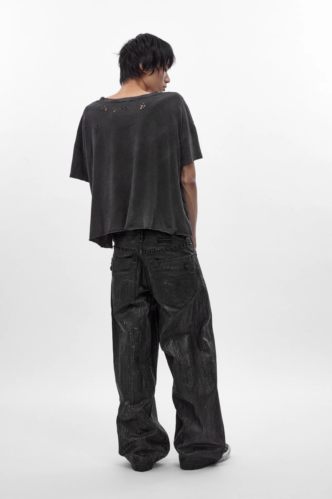 Colossus jeans, By Jaded London in Black Coating (M) - Image 4
