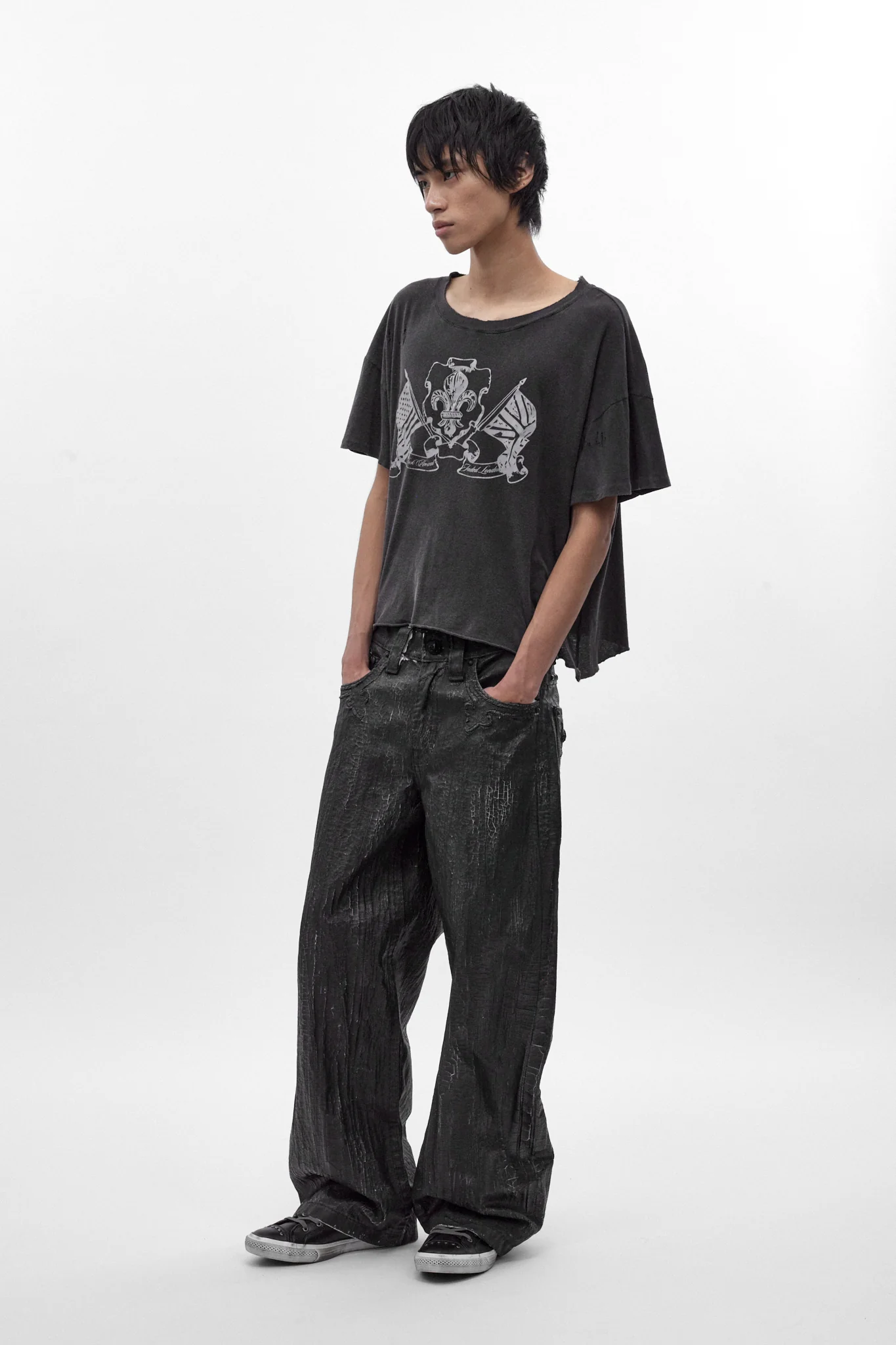 Colossus jeans, By Jaded London in Black Coating (M) - Image 5