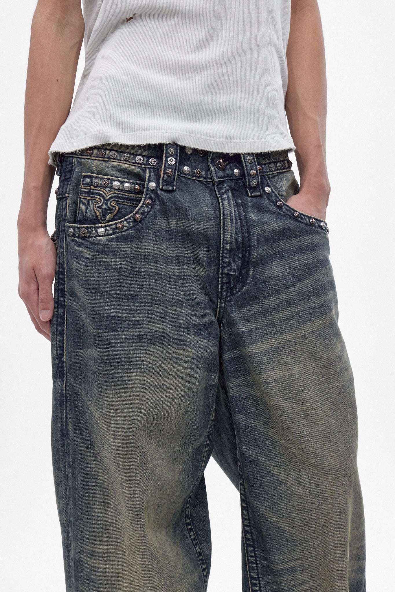 Colossus jeans, By Jaded London in Dark Blue (M) - Image 3