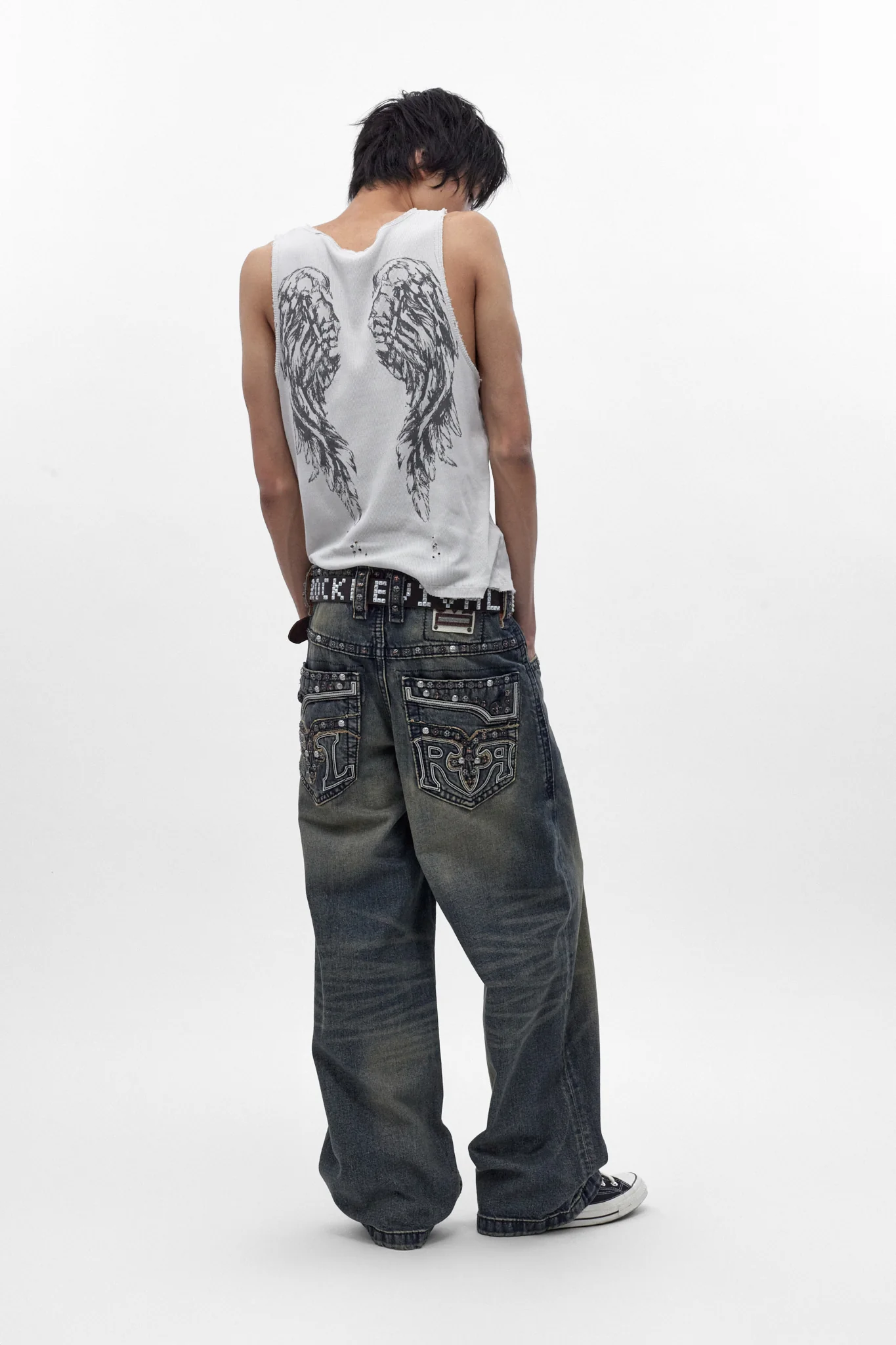 Colossus jeans, By Jaded London in Dark Blue (M) - Image 4