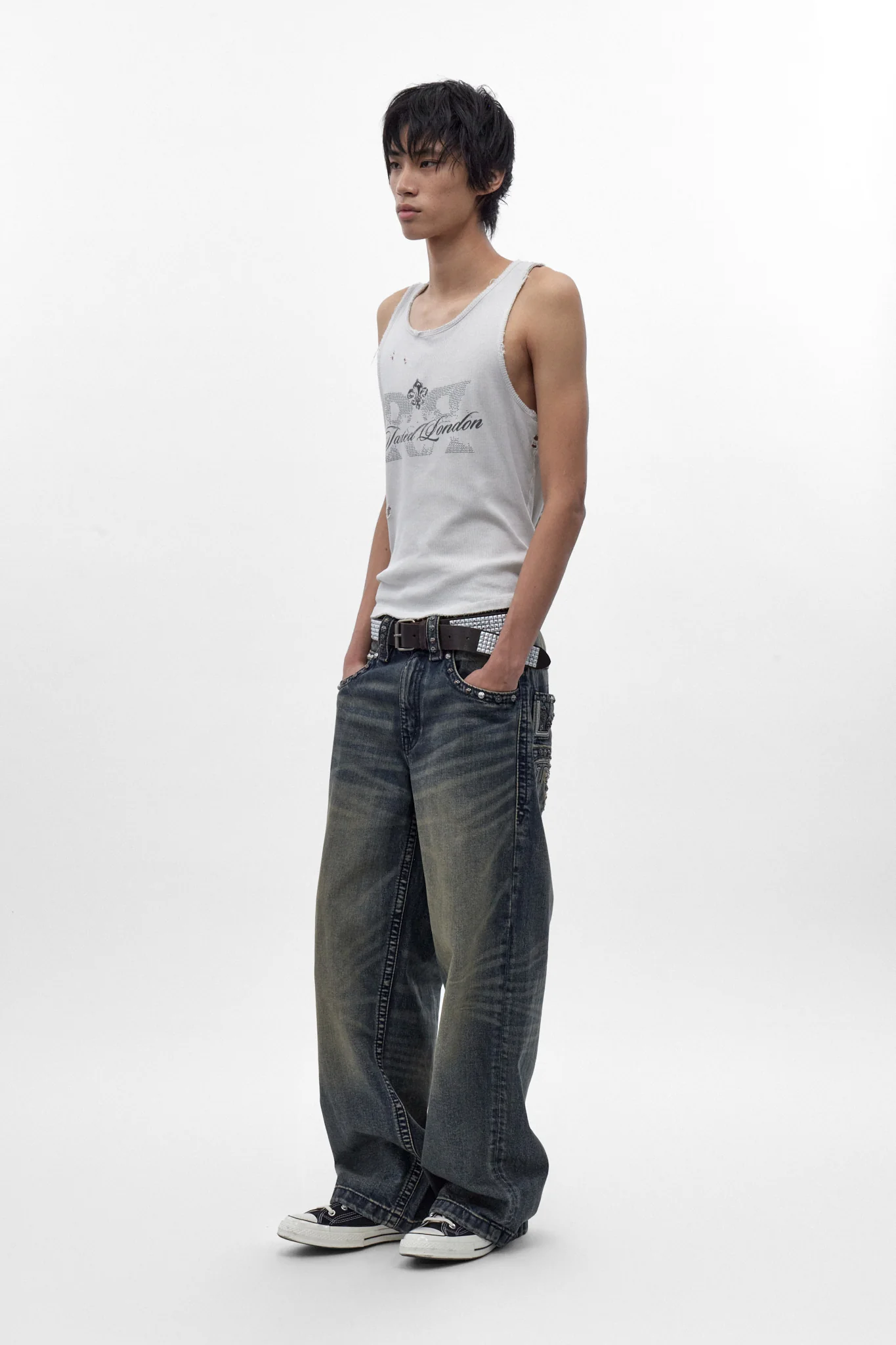 Colossus jeans, By Jaded London in Dark Blue (M) - Image 5