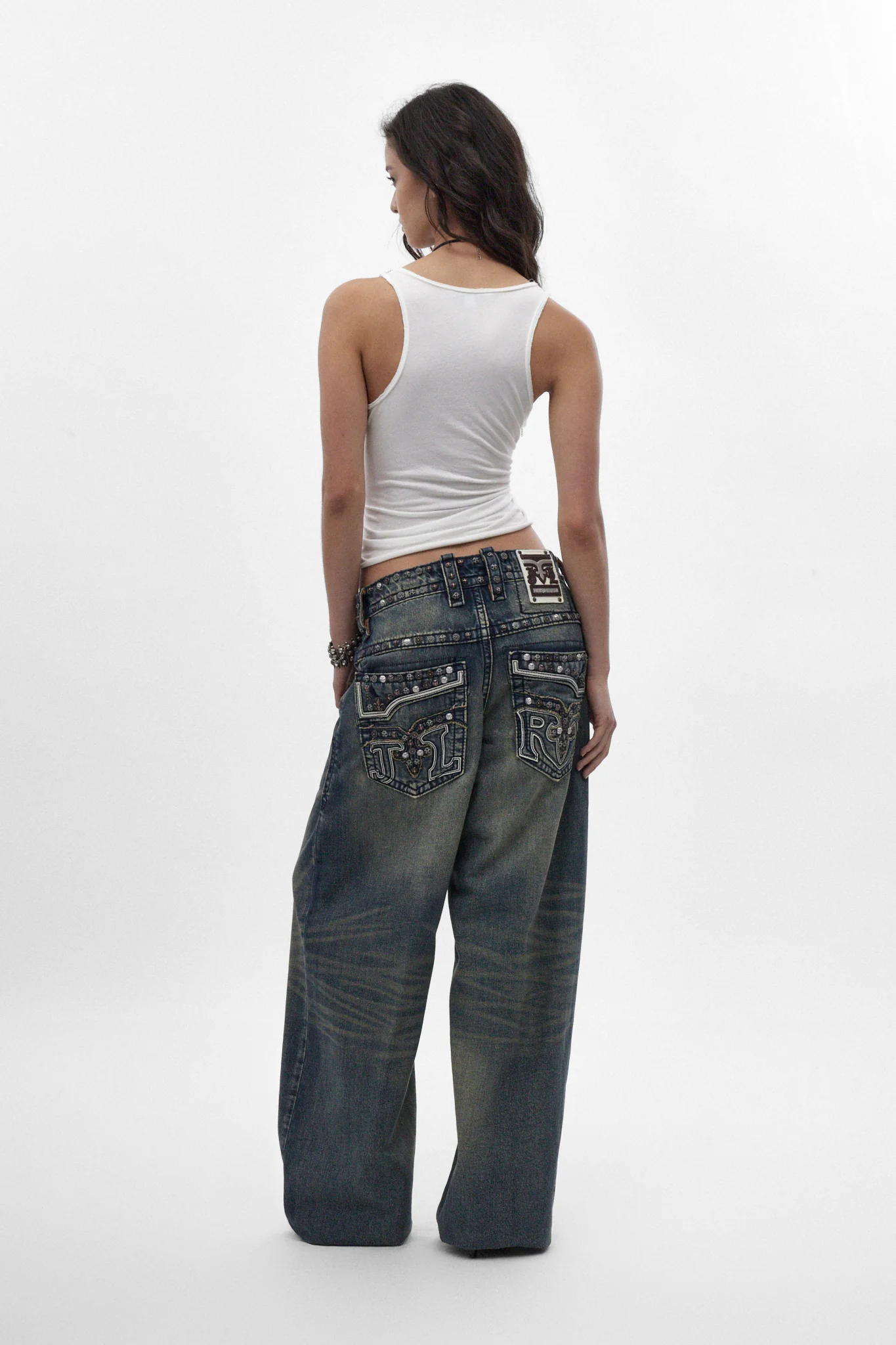 Colossus jeans, By Jaded London in Dark Blue (W) - Image 4