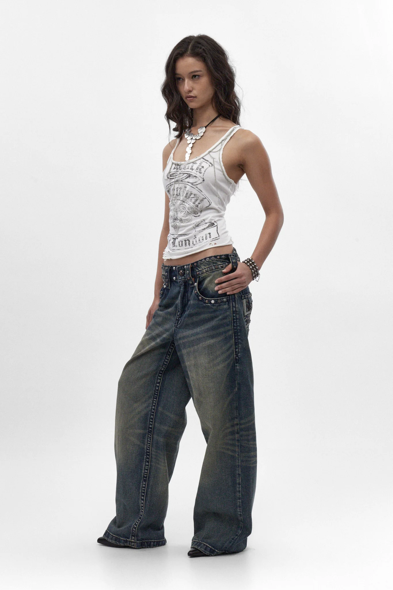 Colossus jeans, By Jaded London in Dark Blue (W) - Image 5