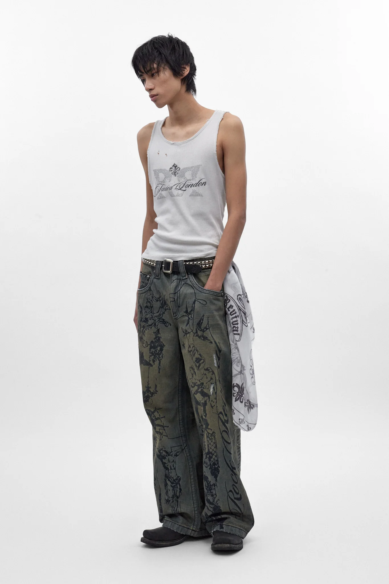 Rock Revival by Jaded London Colossus Jeans in Vintage Blue (M) - Image 5