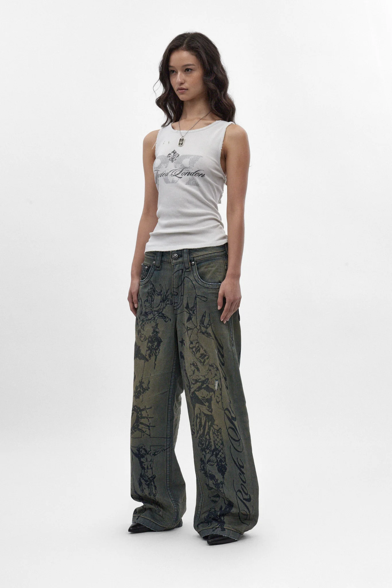 Rock Revival by Jaded London Colossus Jeans in Vintage Blue (W) - Image 6