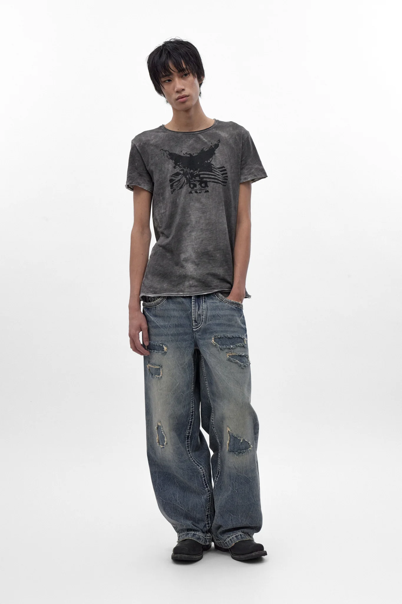 Colossus Jeans, By Jaded London in Medium Blue (M)
