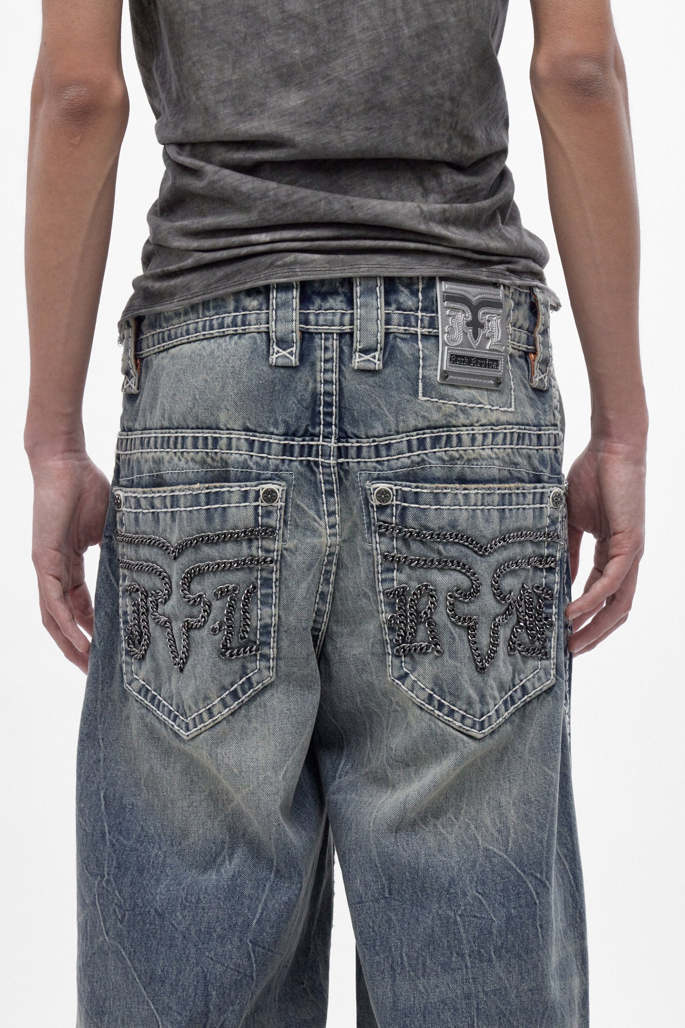 Colossus Jeans, By Jaded London in Medium Blue (M) - Image 2