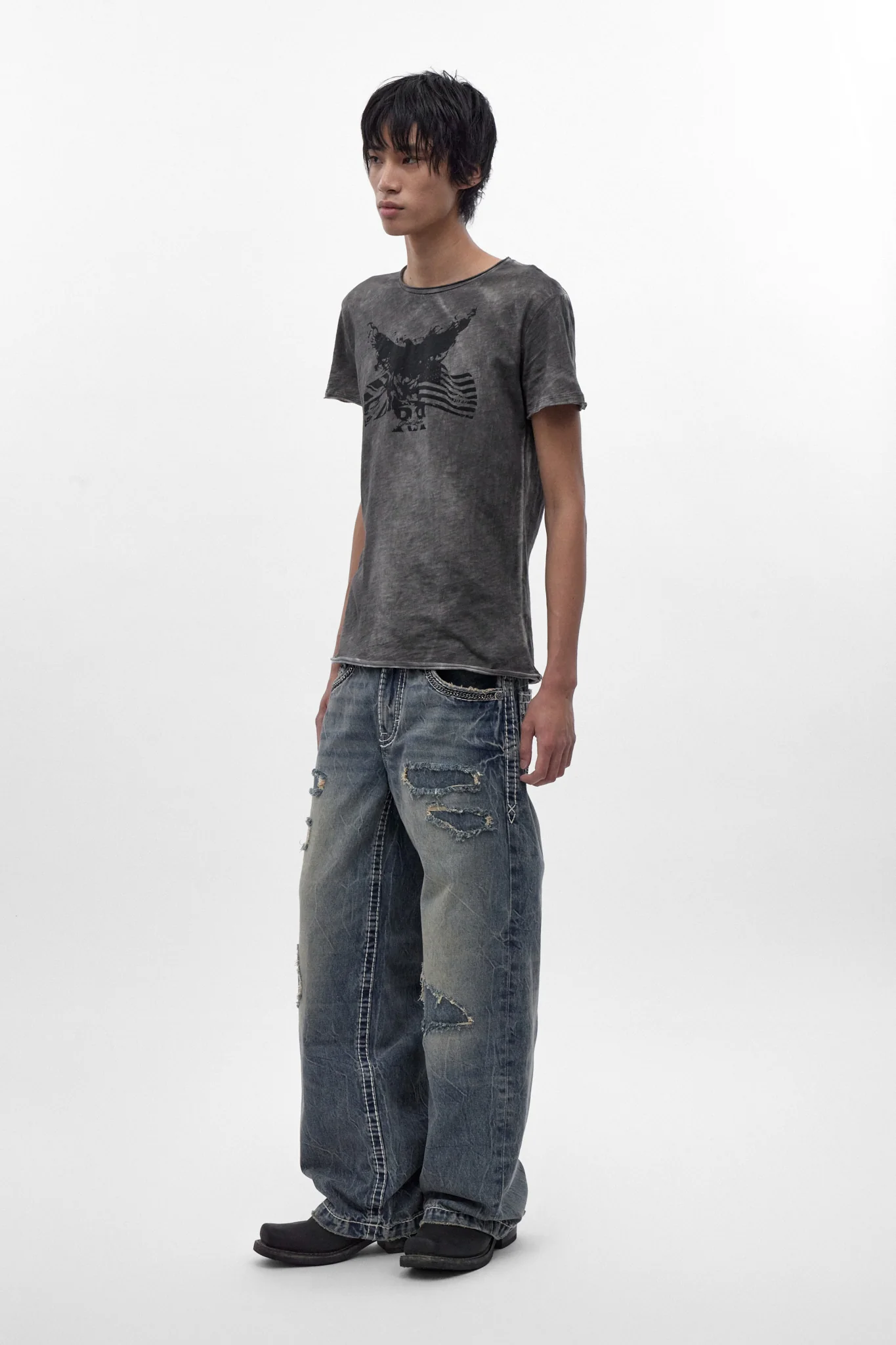Colossus Jeans, By Jaded London in Medium Blue (M) - Image 4