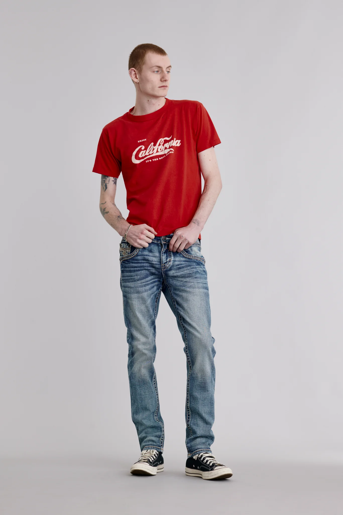 Ruben Straight Jeans in Medium Blue