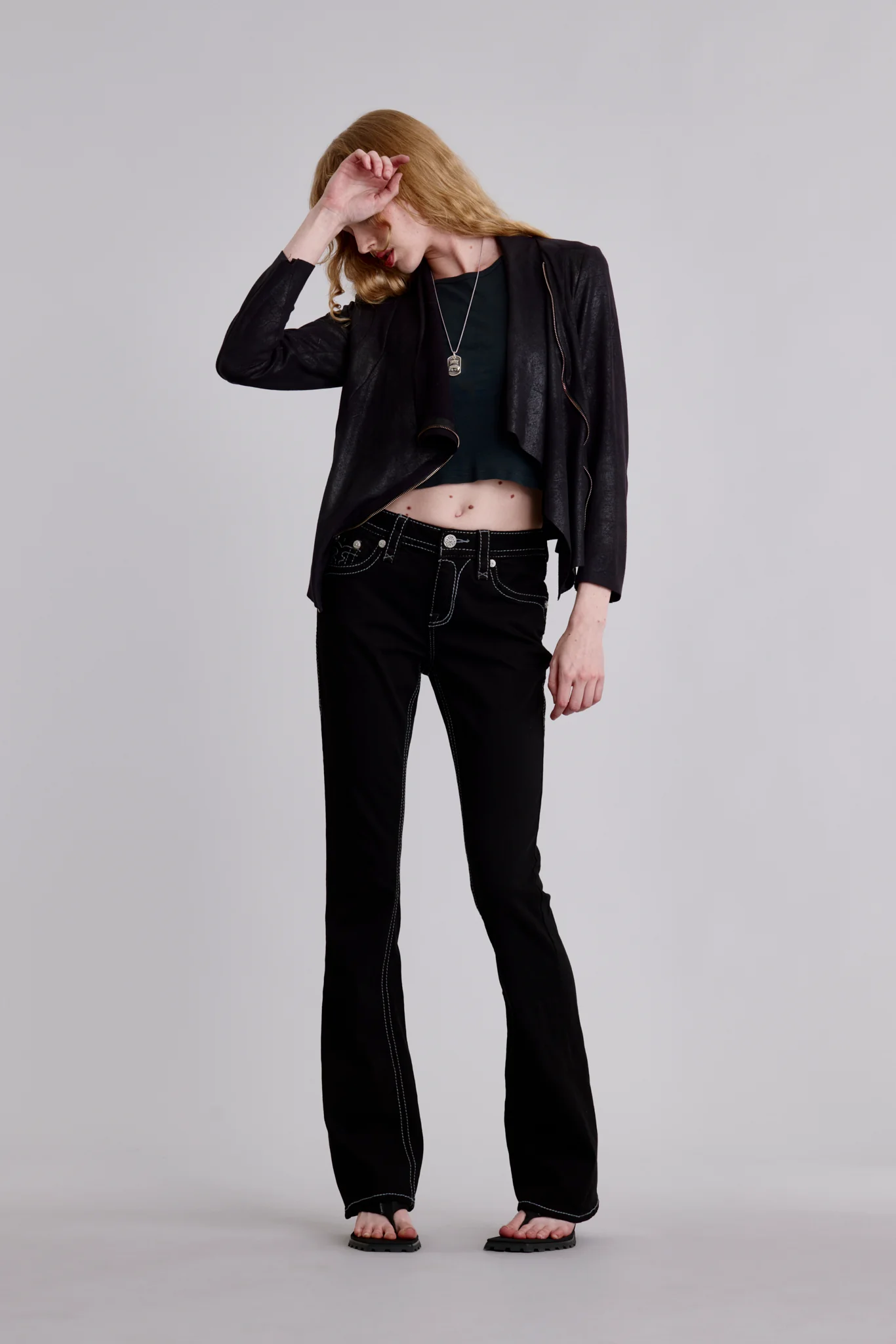 Lana Bootcut Jeans in Black - Image 3