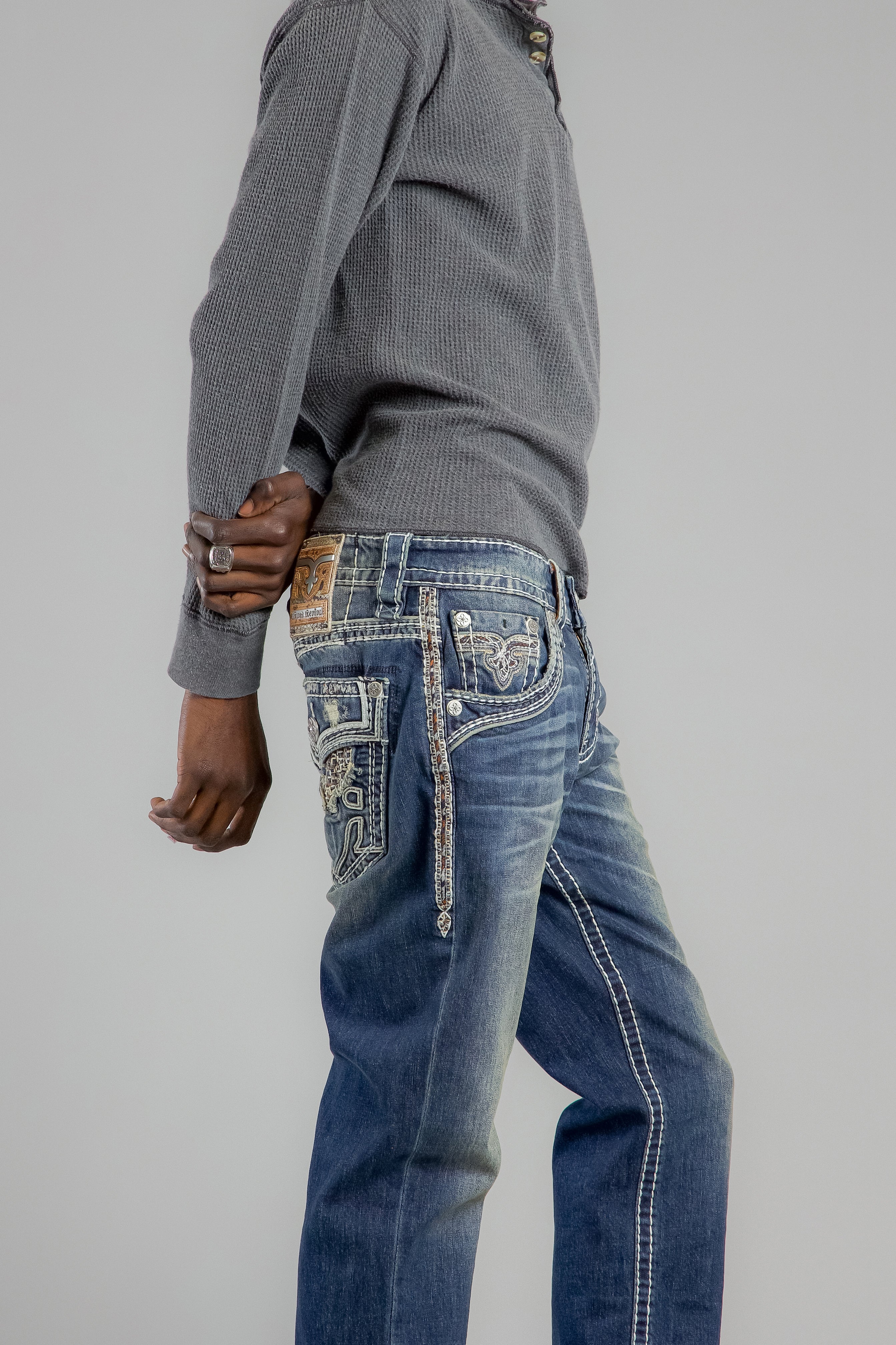 Mckay Straight Jeans In Dark Blue - Image 2