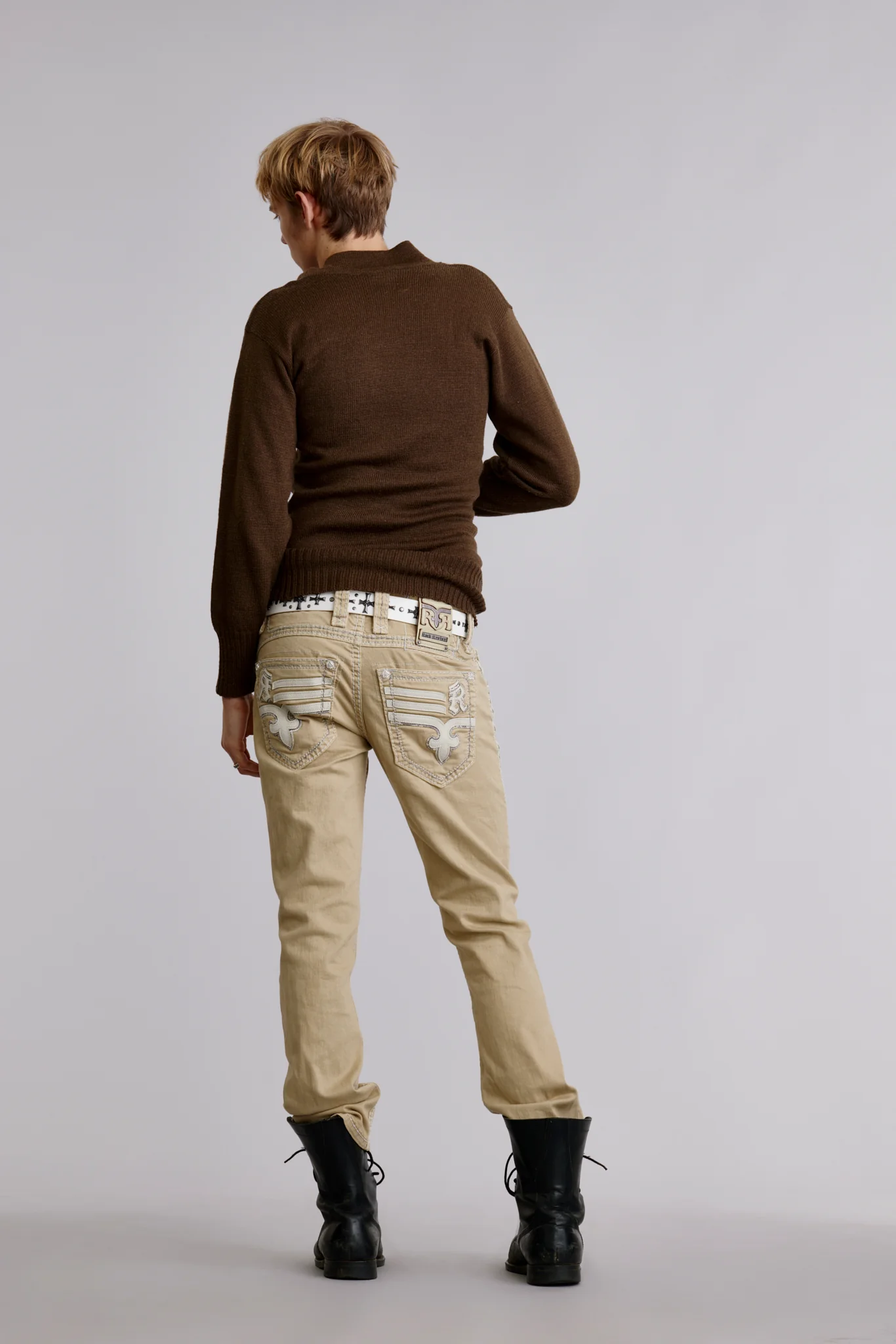 Justinn Straight Jeans in Khaki - Image 3