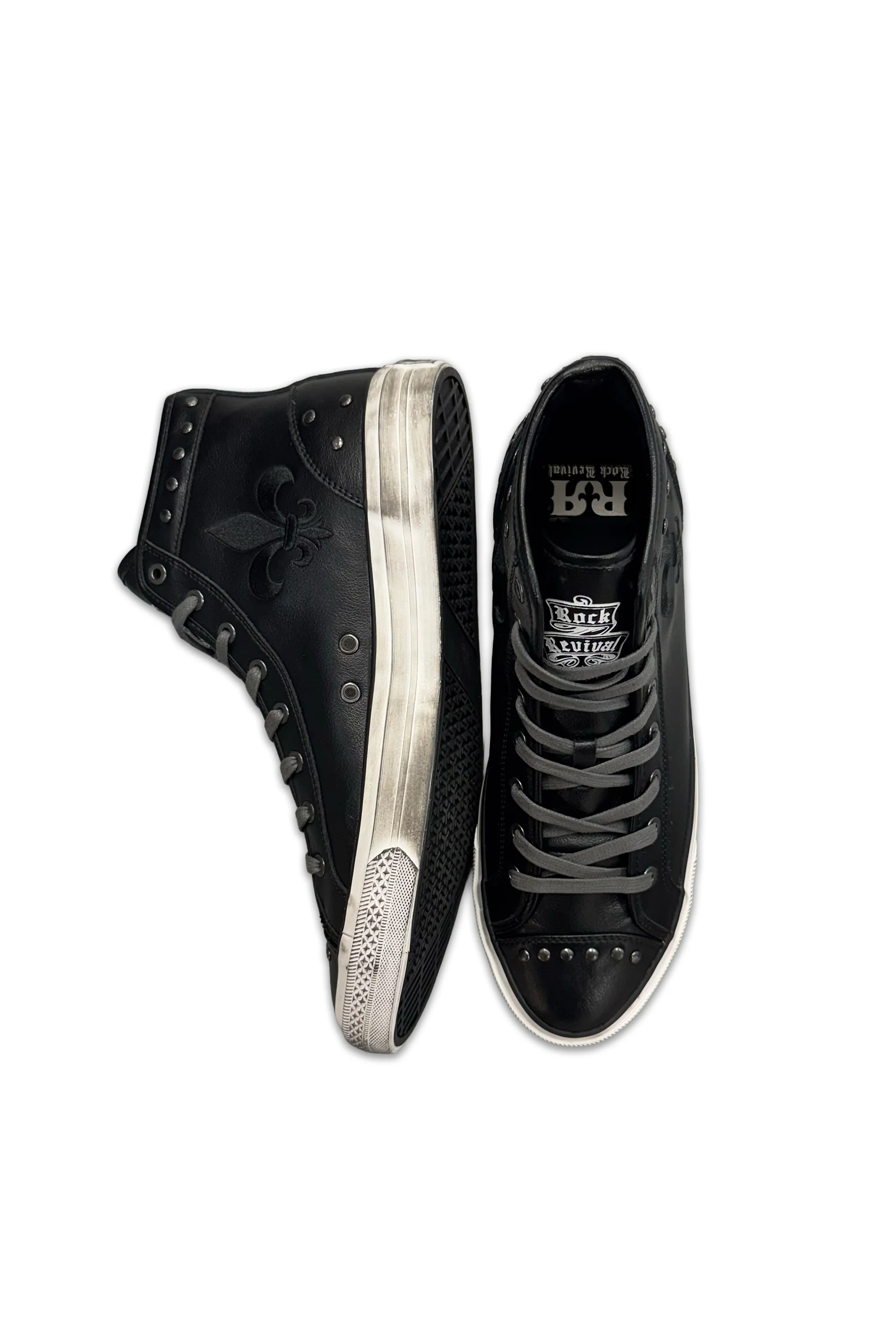 Rock Revival Hi-Top Sneakers in Black - Image 4