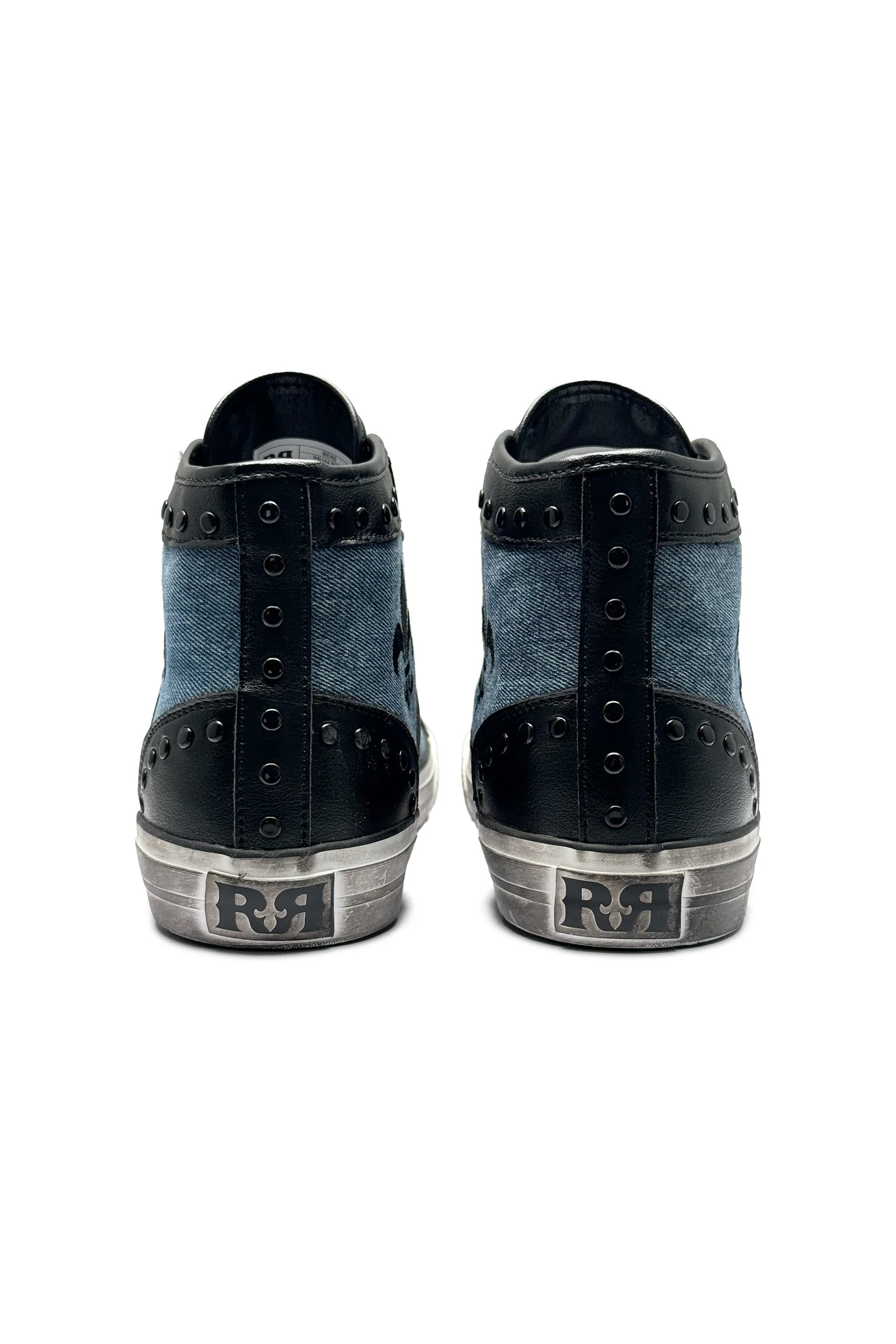 Rock Revival Hi-Top Sneakers in Blue Denim - Image 6