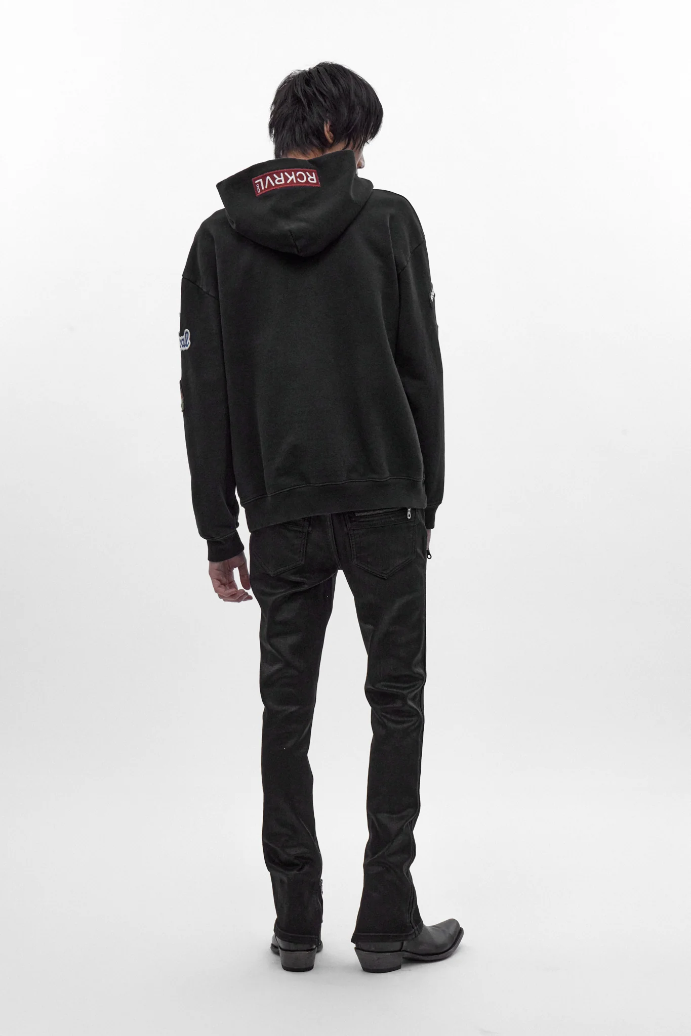 Rock Revival Patchwork Hoodie in Black - Image 3
