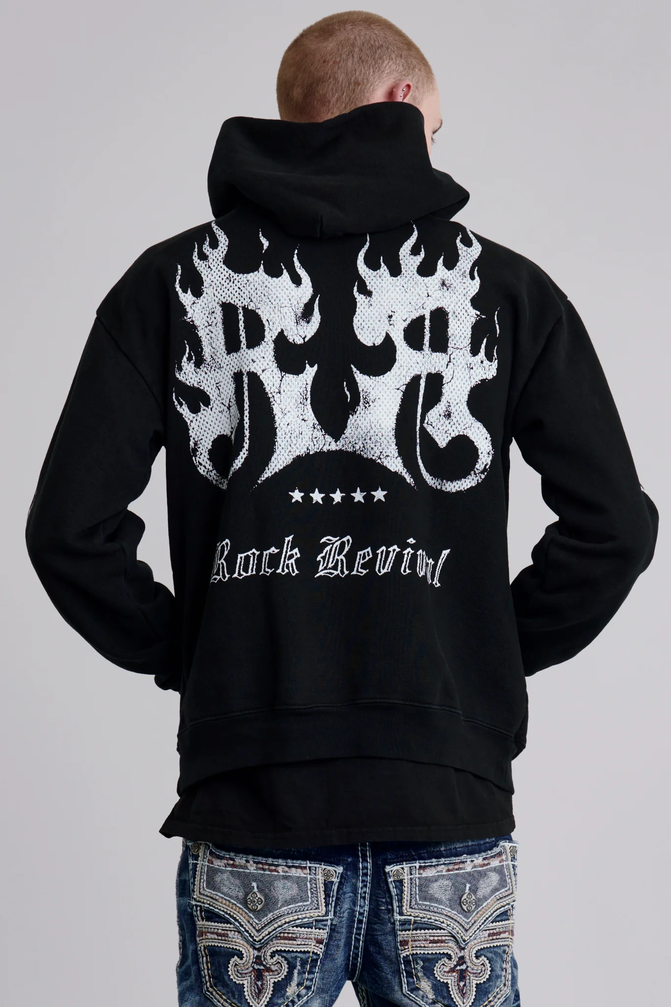 Inferno Crest Hoodie in Black - Image 2