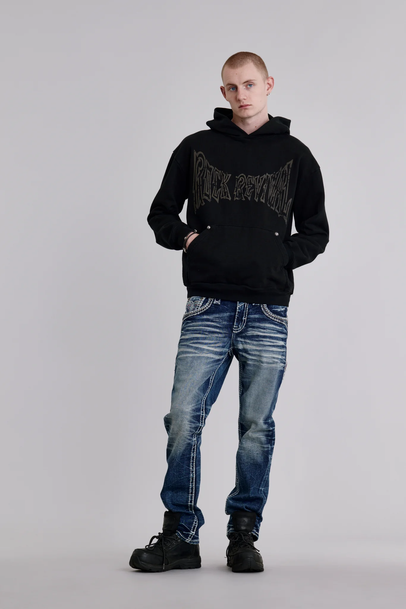 Soundwave Hoodie in Black/Gray - Image 3