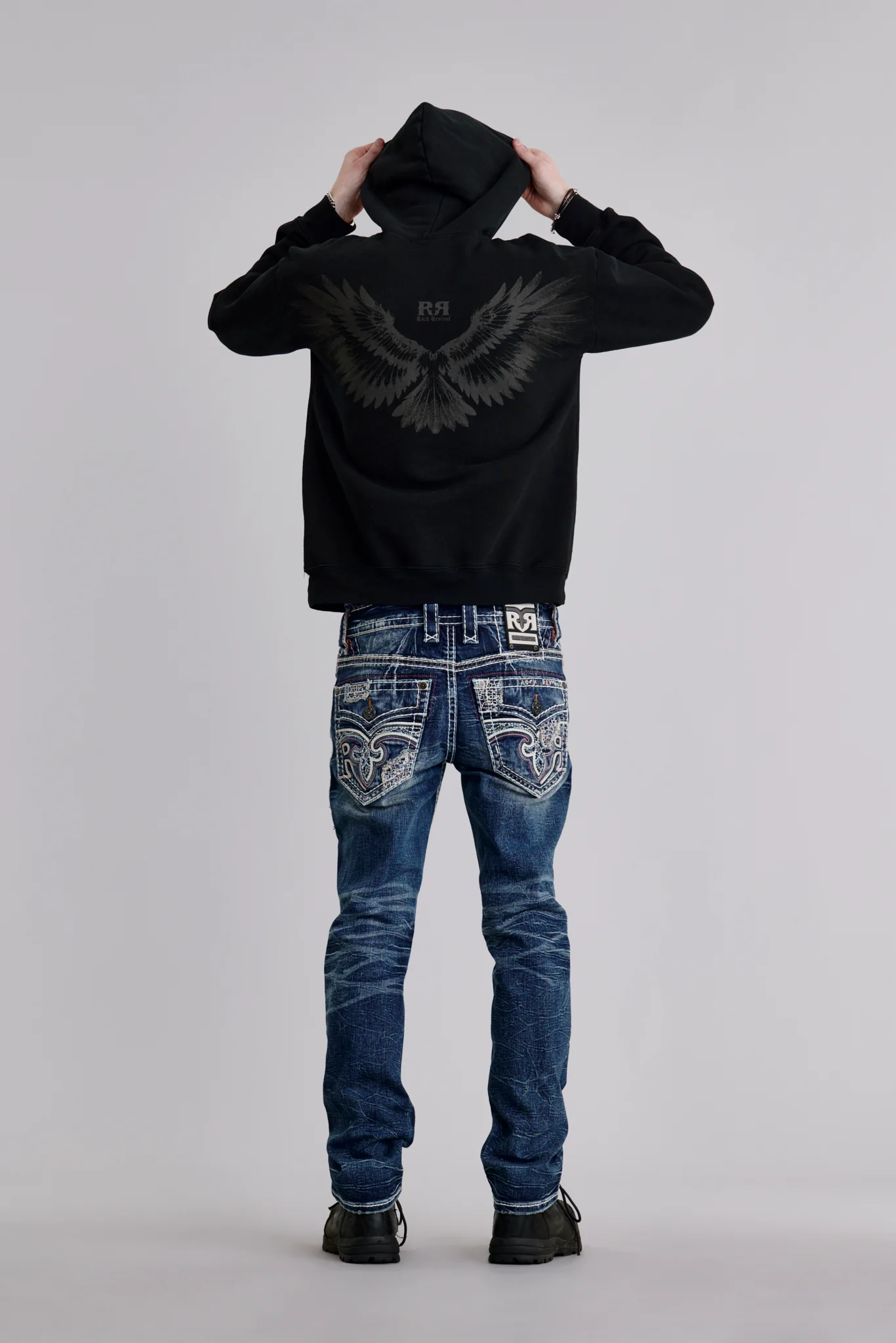 Soundwave Hoodie in Black/Gray - Image 4