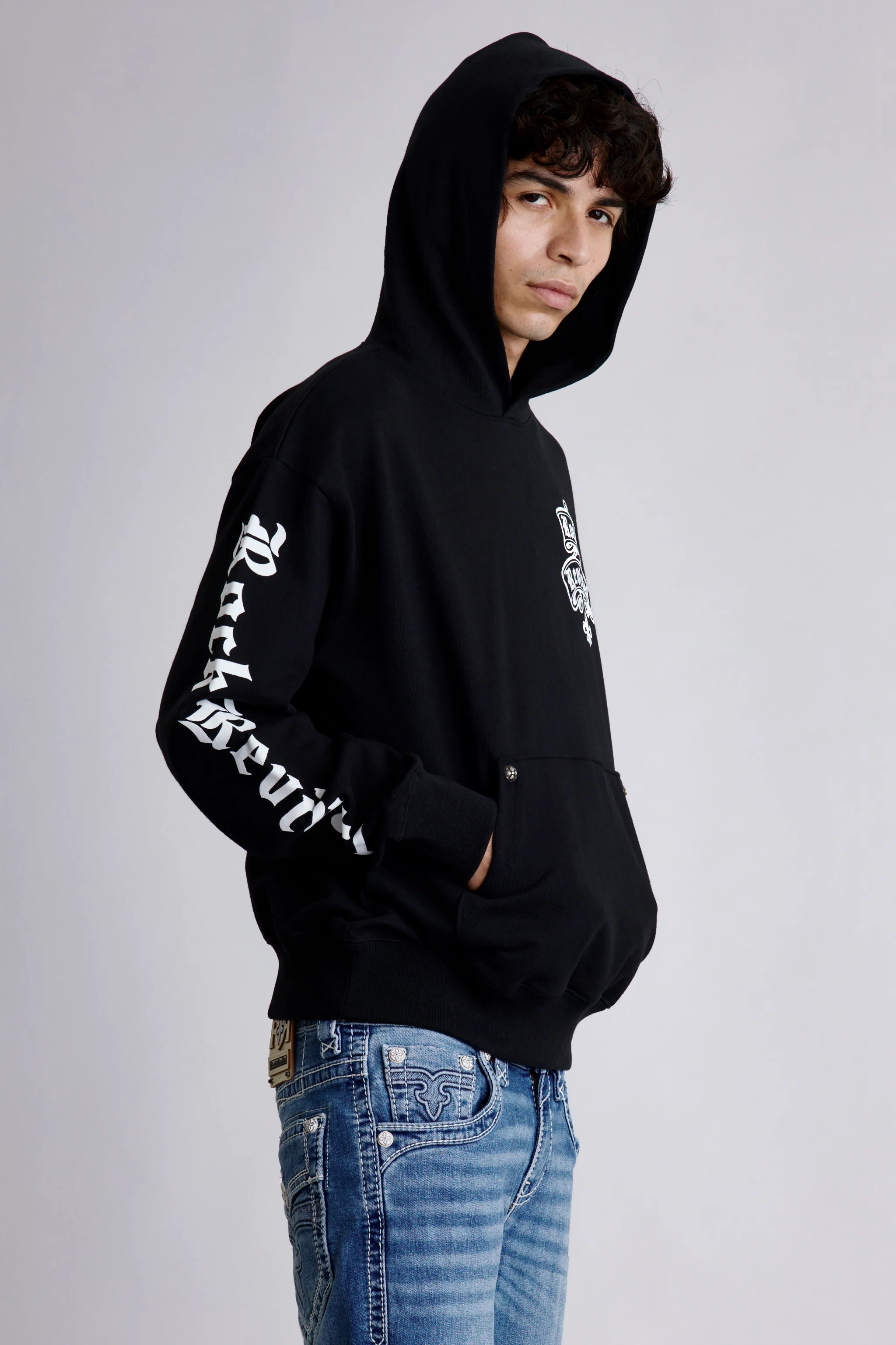 Classic Rock Hoodie in Black/Gray - Image 2