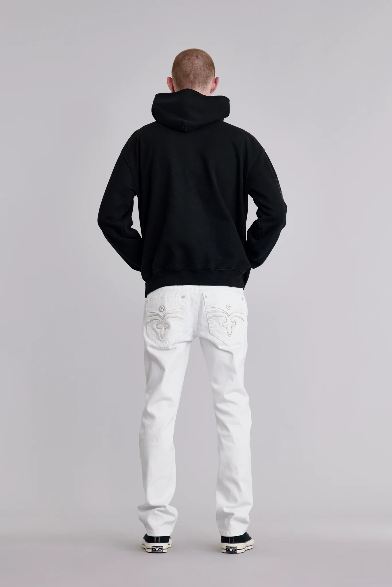 Quiet Riot Crest Hoodie in Black-Pink - Image 2