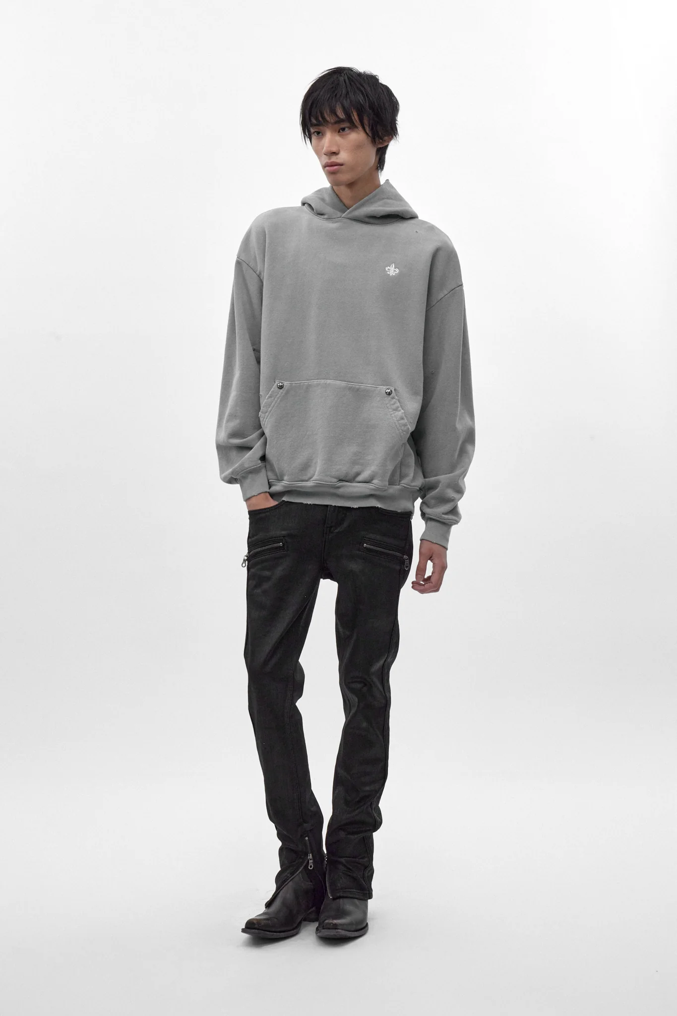 Rock Essential Hoodie in Gray - Image 4